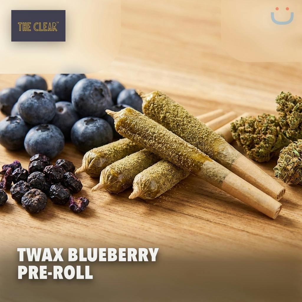 The Clear Twax Blueberry Infused Pre-roll 1G