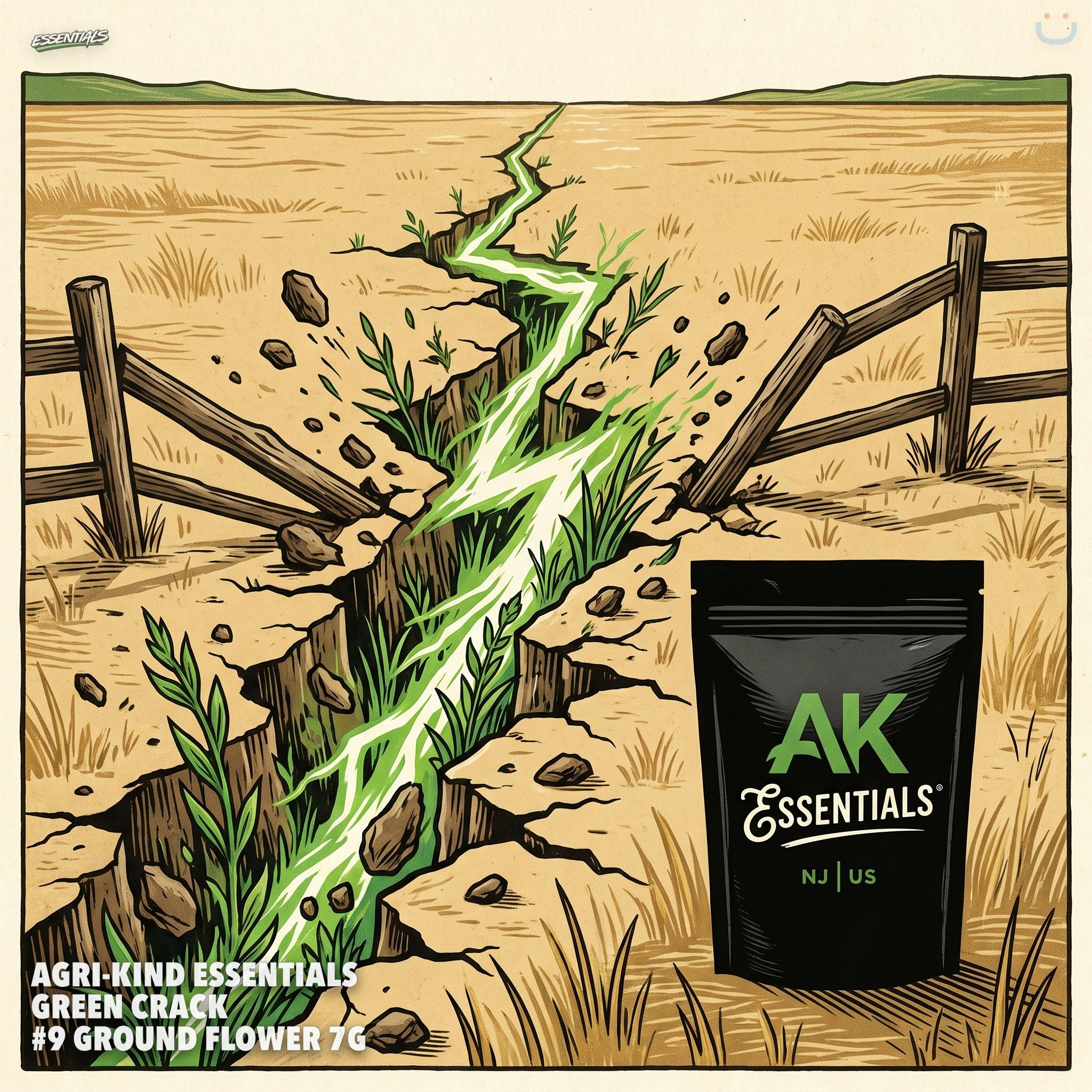Agri-Kind Essentials Green Crack #9 Ground Flower 7G
