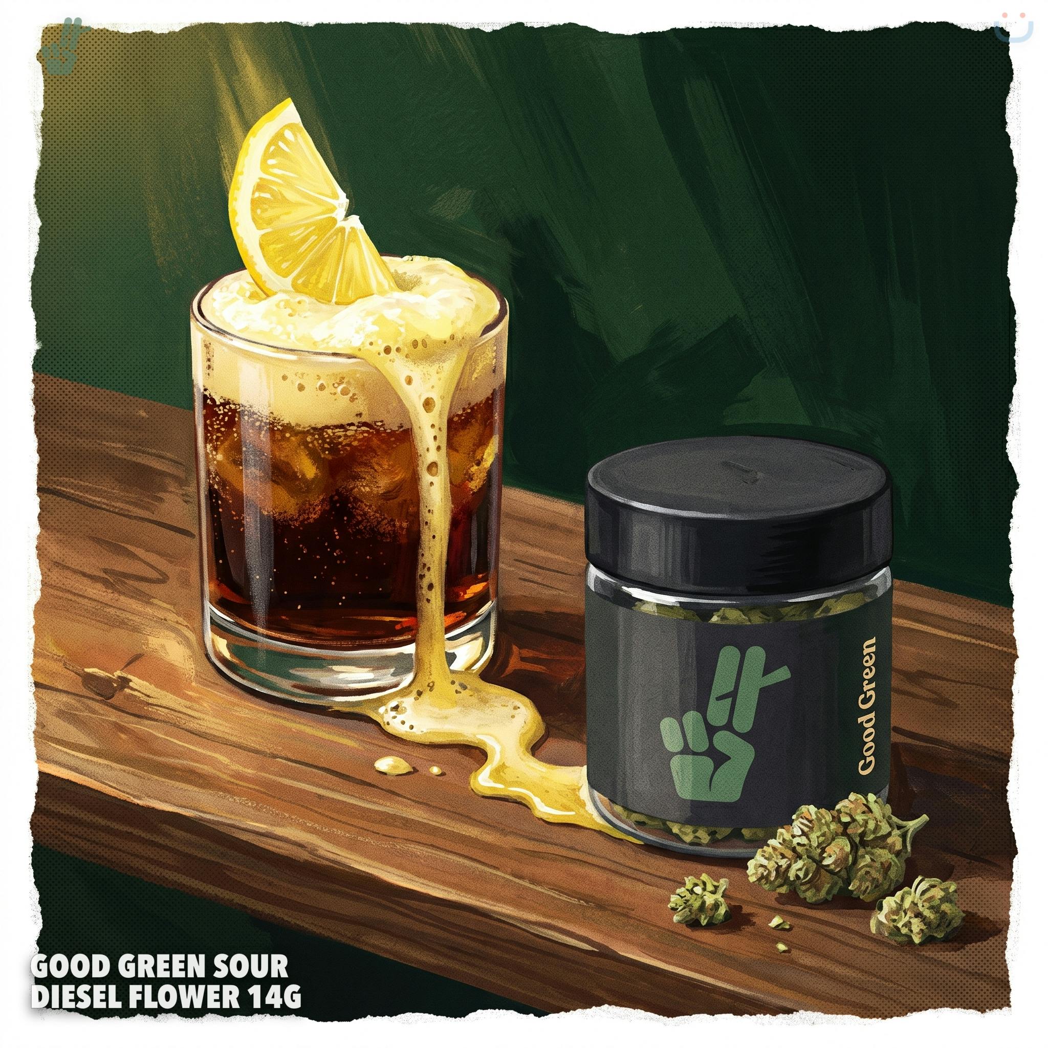 Good Green Sour Diesel Flower 14G