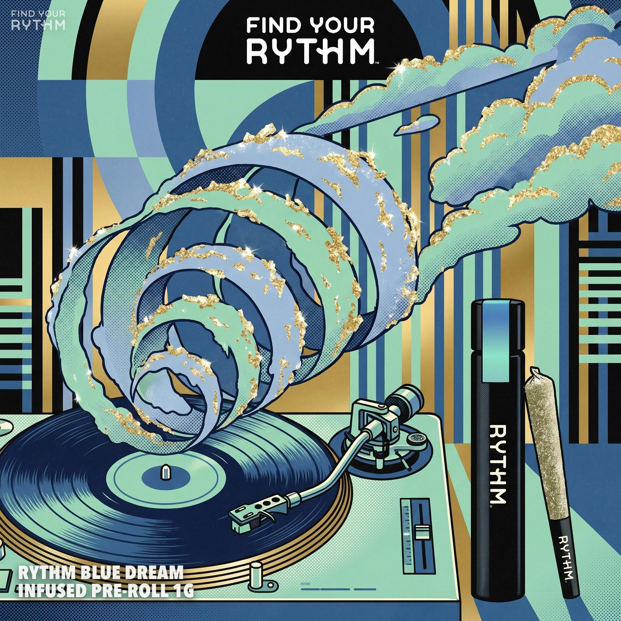 Rythm Blue Dream Infused Pre-roll 1G