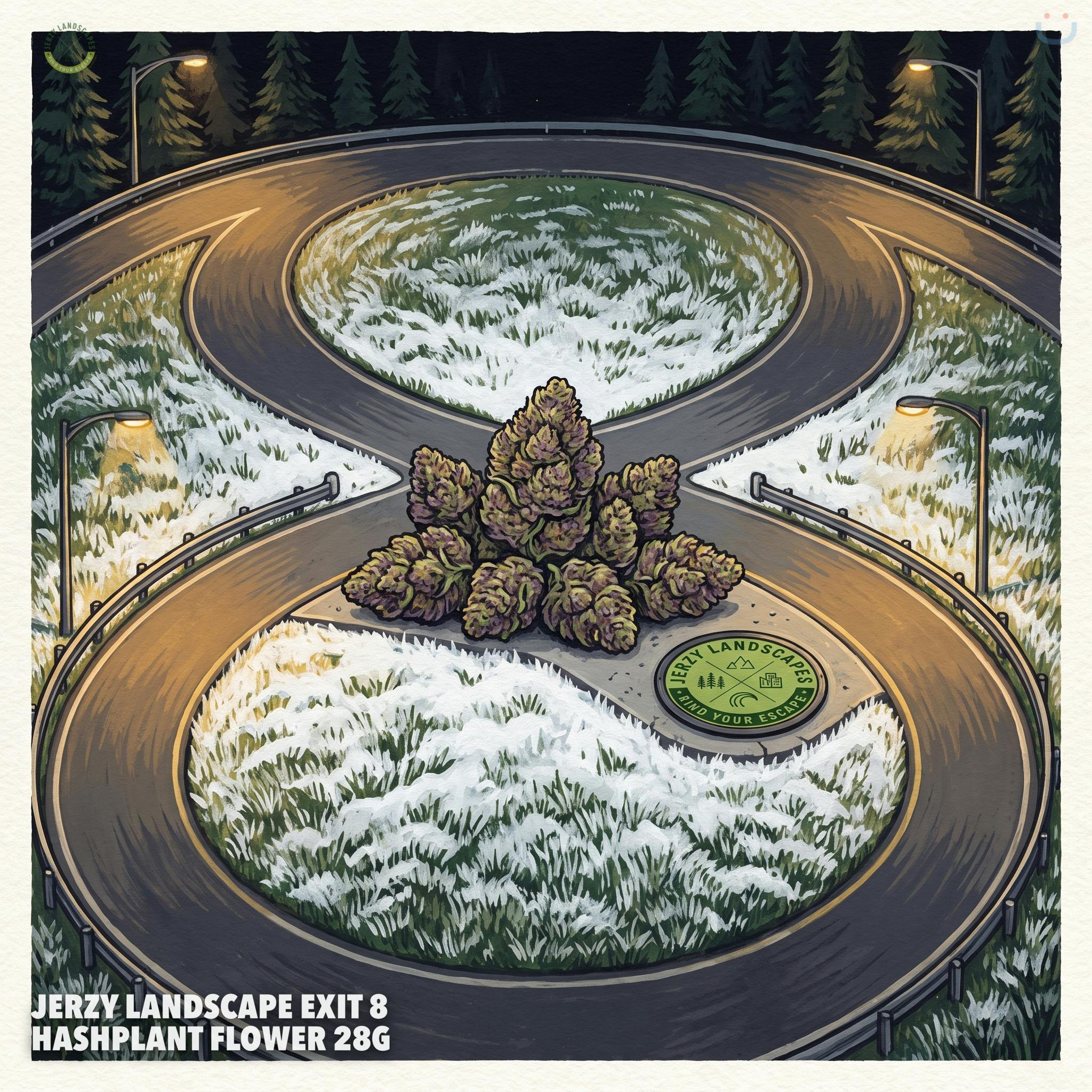 Jerzy Landscape Exit 8 Hashplant Flower 28G