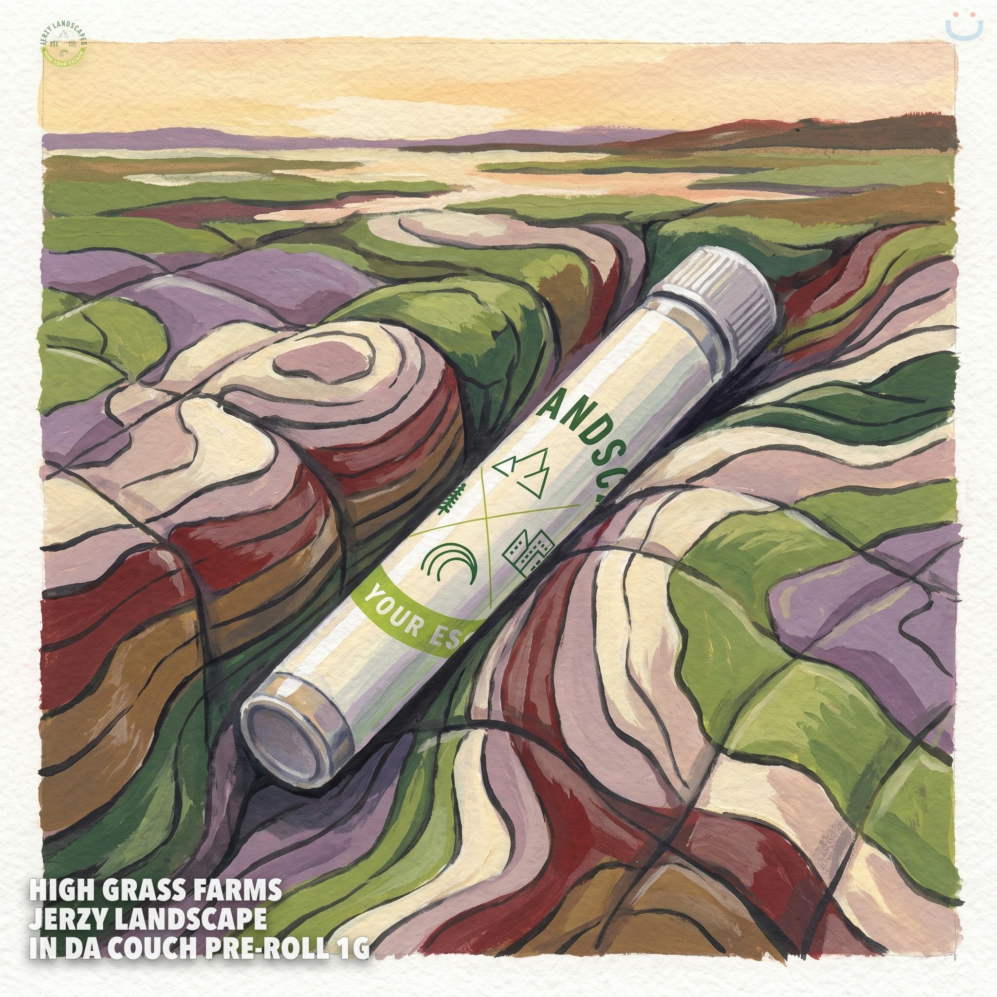 High Grass Farms Jerzy Landscape In Da Couch Pre-roll 1G