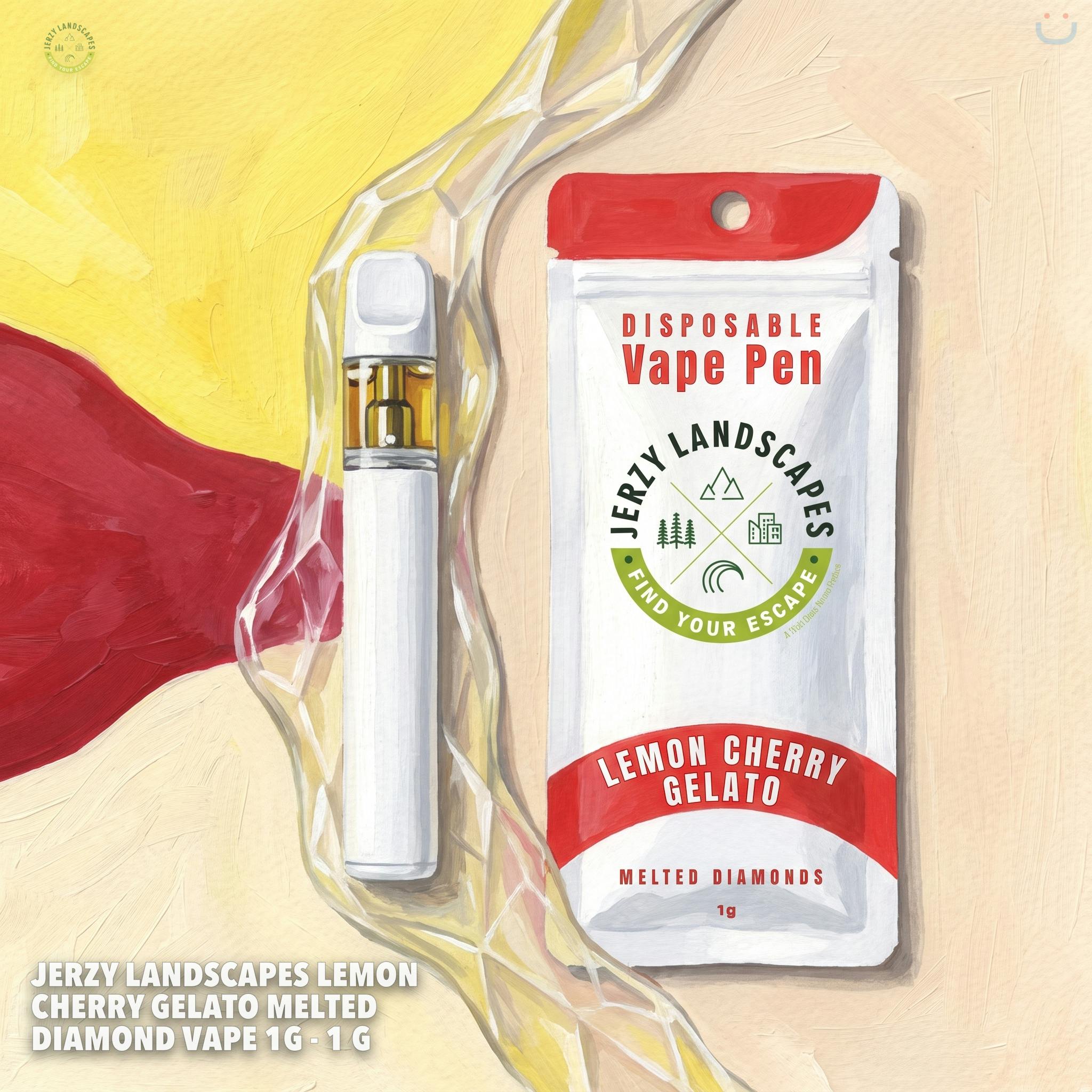Jerzy Landscapes Lemon Cherry Gelato Disposable Vape - 1g
