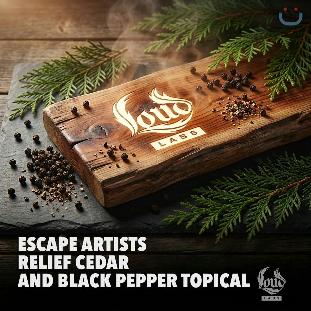 Loud Labs Escape Artists Relief Cream Cedar And Black Pepper