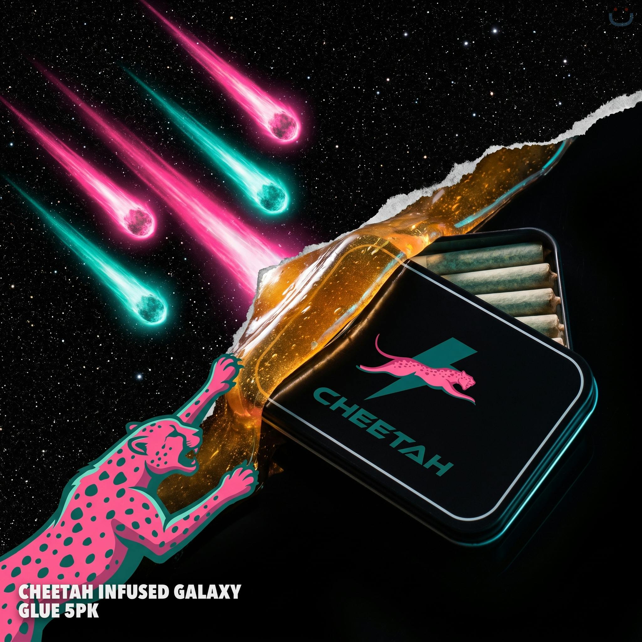 Cheetah Infused Galaxy Glue 5pk