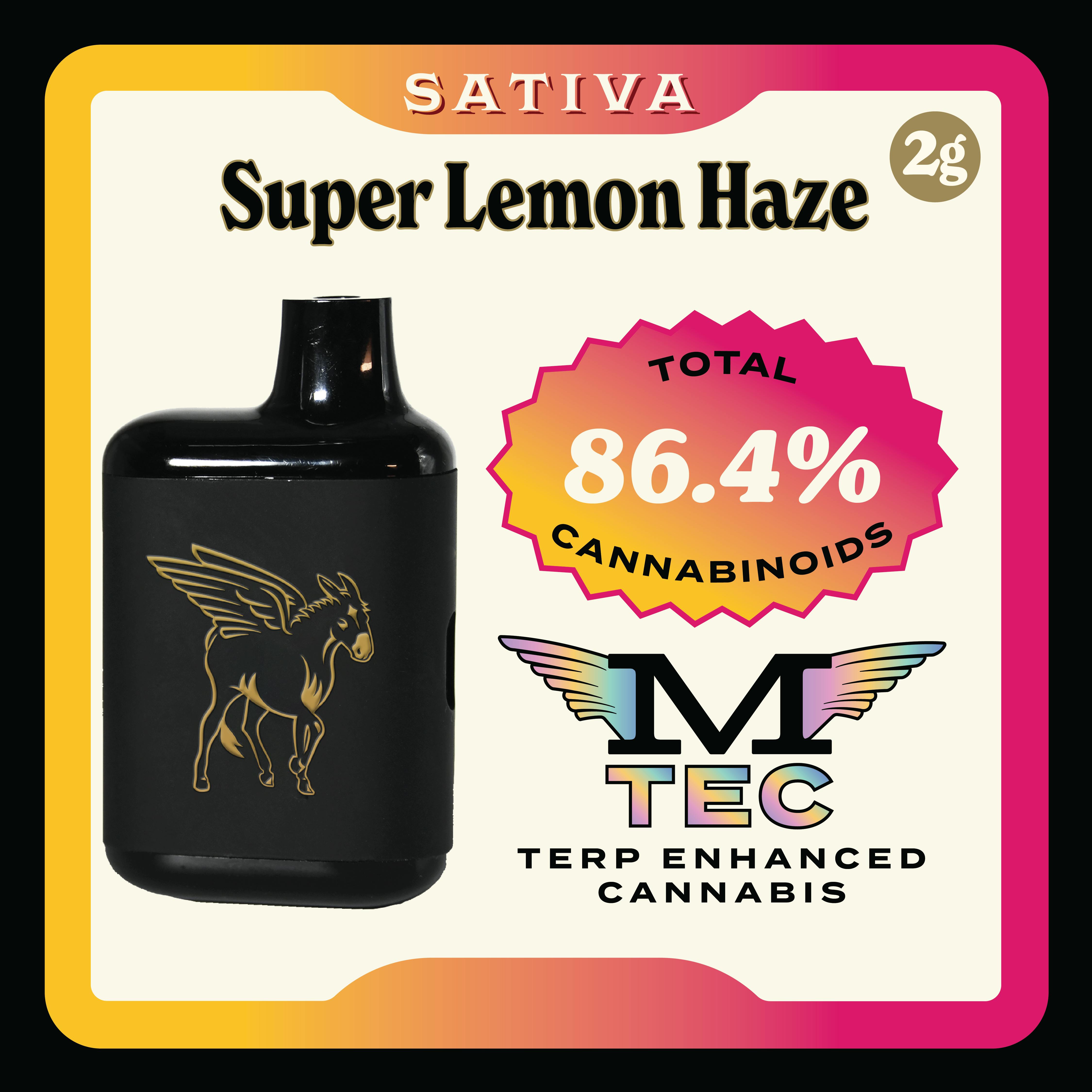 Mule Extracts Dank Tank Super Lemon Haze Disposable Vape 2G