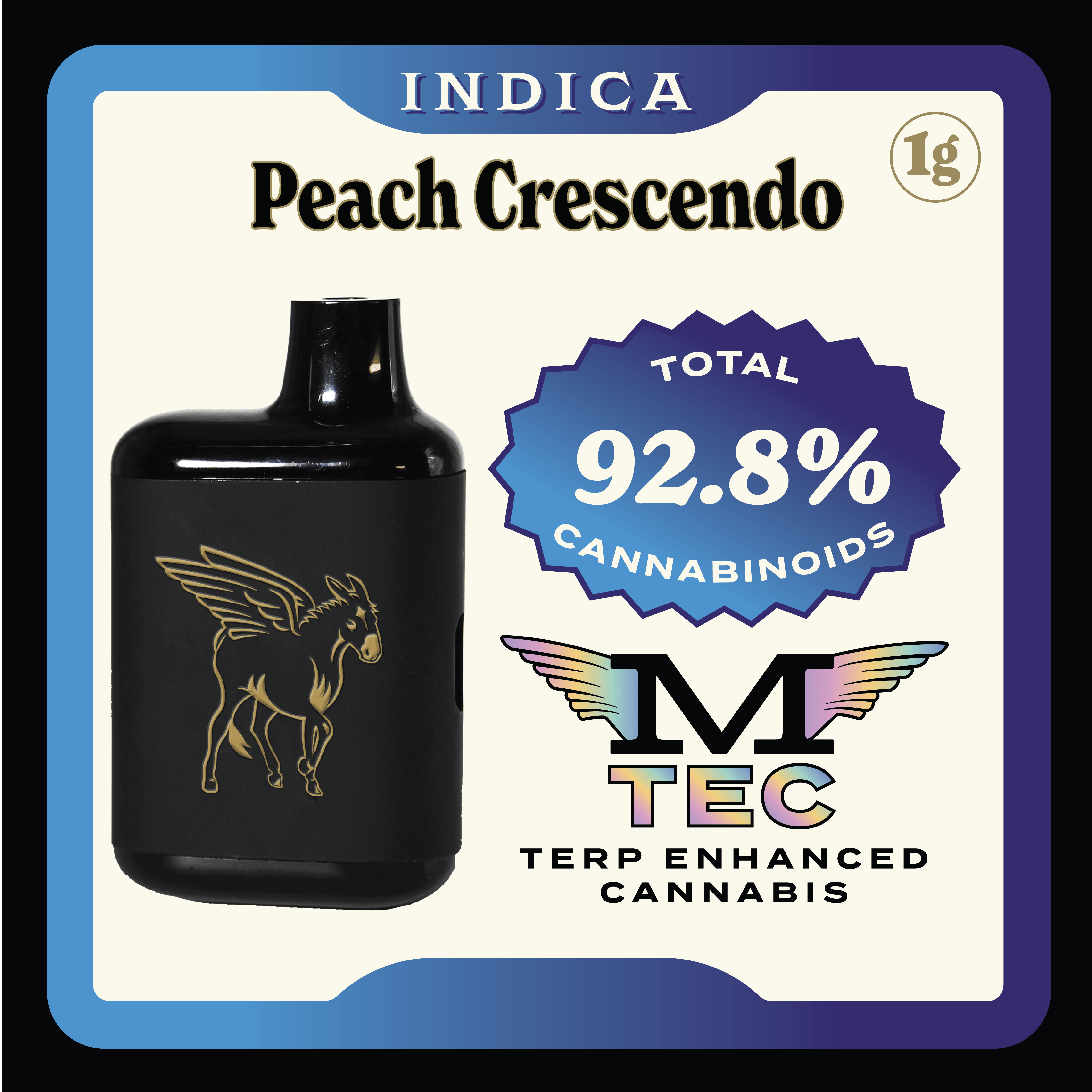 Mule Extracts Dank Tank Peach Crescendo Disposable Vape 1G
