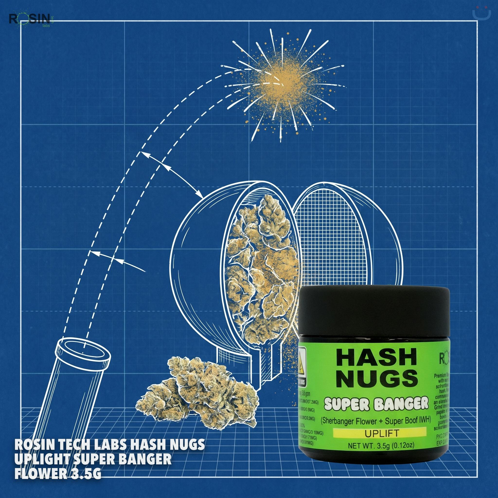 ROSIN TECH LABS Hash Nugs Uplight Super Banger Flower 3.5G