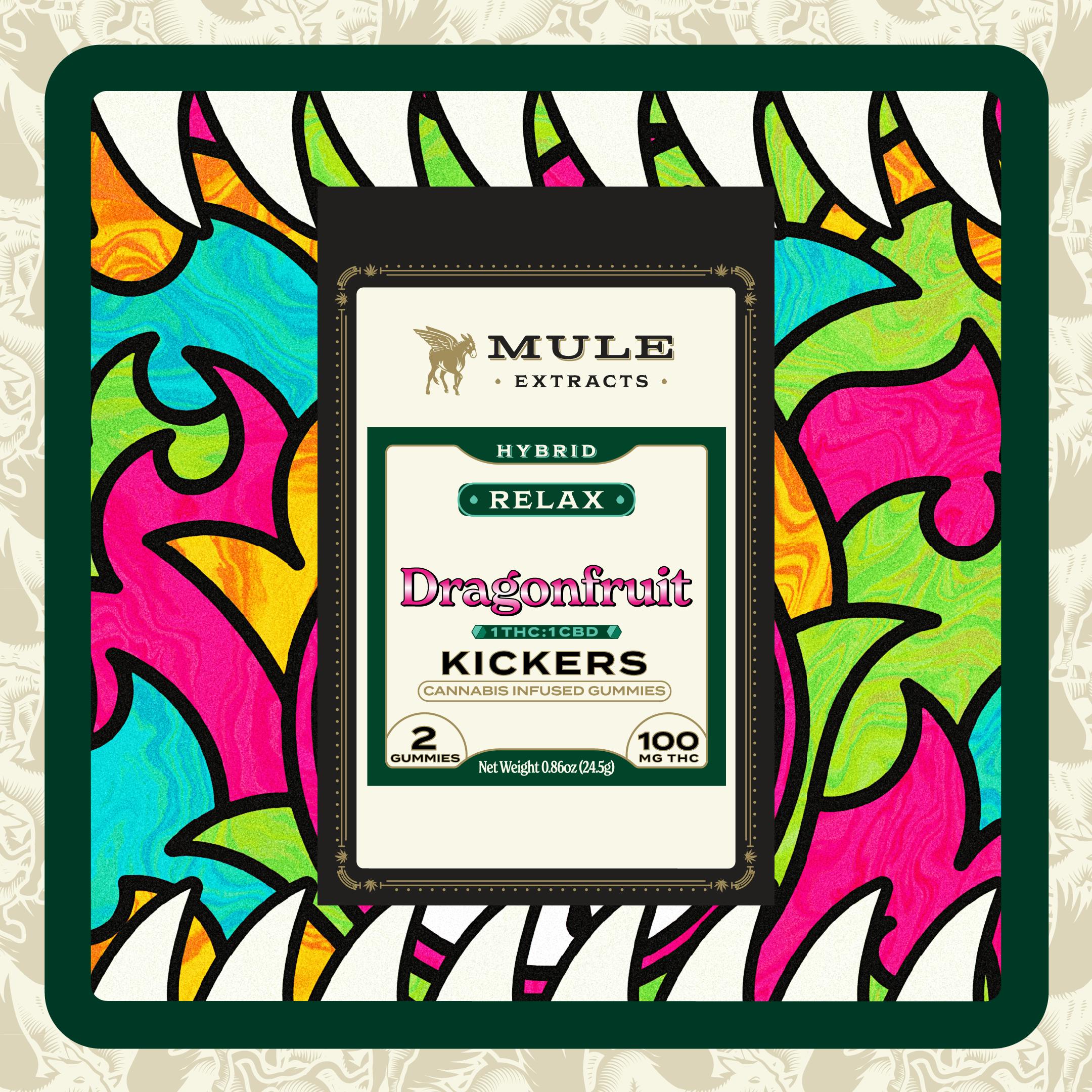 Mule Extracts Dragonfruit Gummies 2pk 100mg