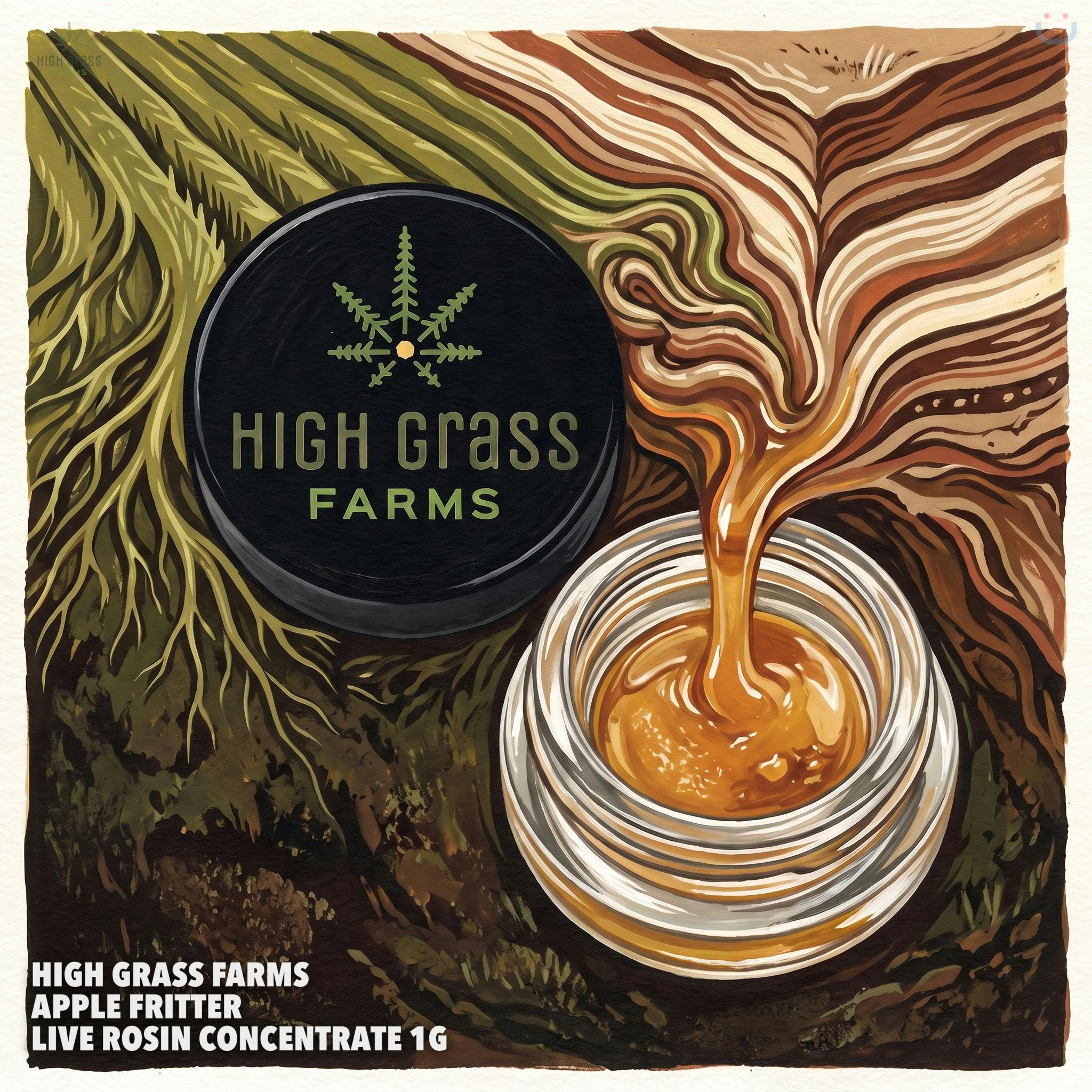 High Grass Farms Apple Fritter Live Rosin Concentrate