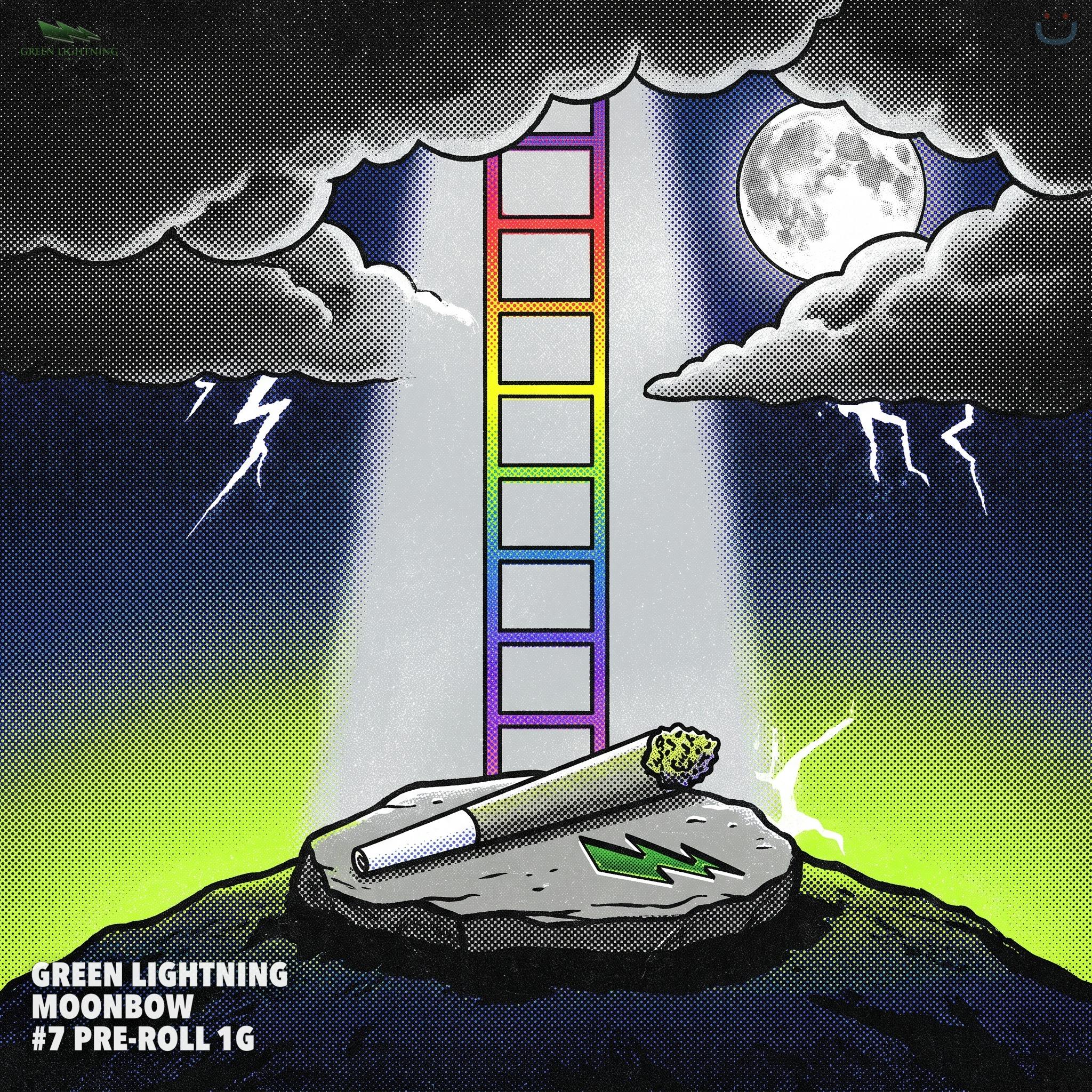 Green Lightning Moonbow #7 Pre-roll 1G