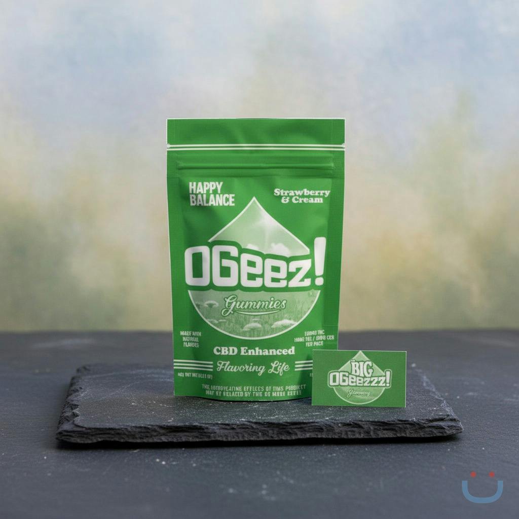 OGeez Happy Balance Strawberry And Cream 1:1 THC/CBD Edible