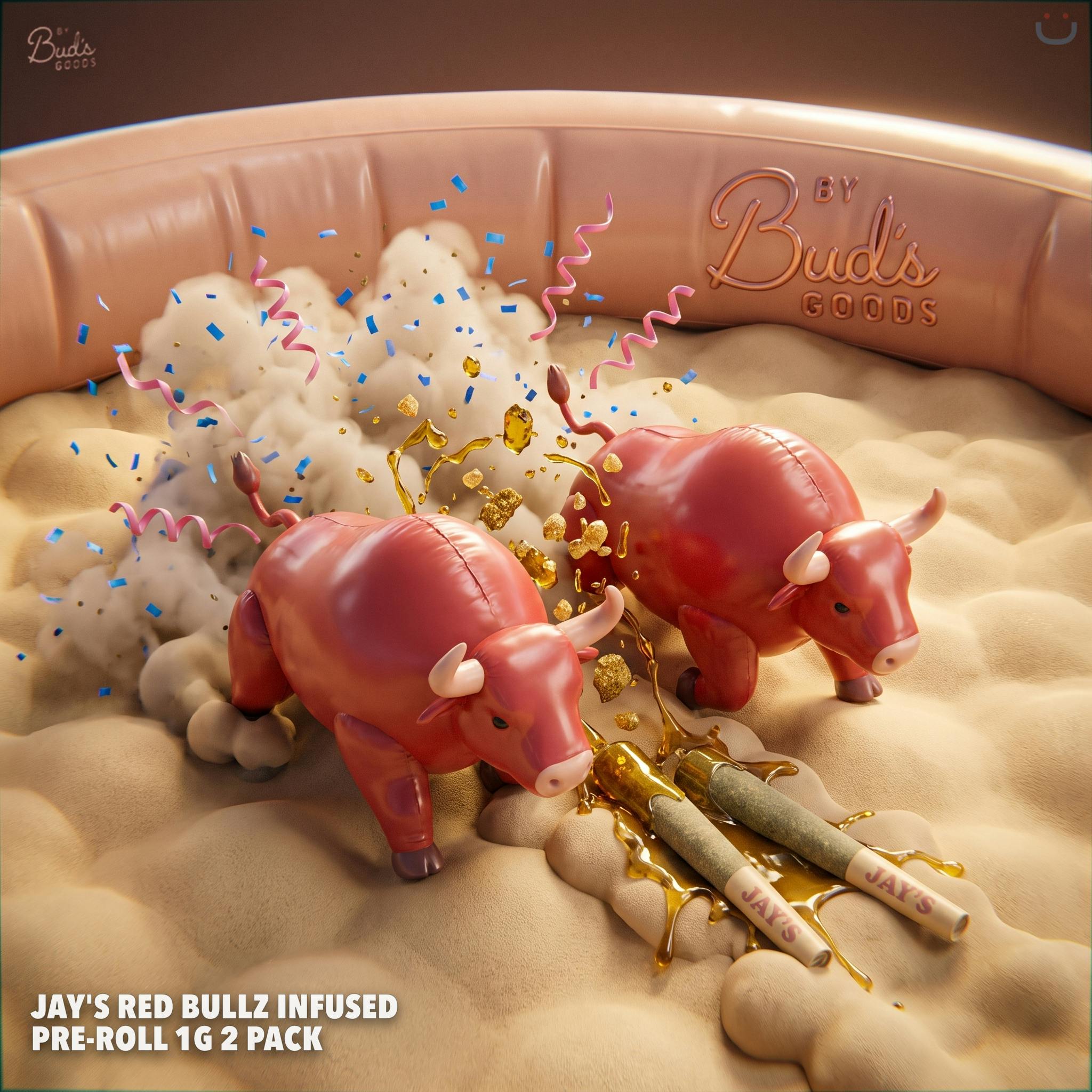 Jay'S Red Bullz Infused Pre-roll 1G 2 Pack