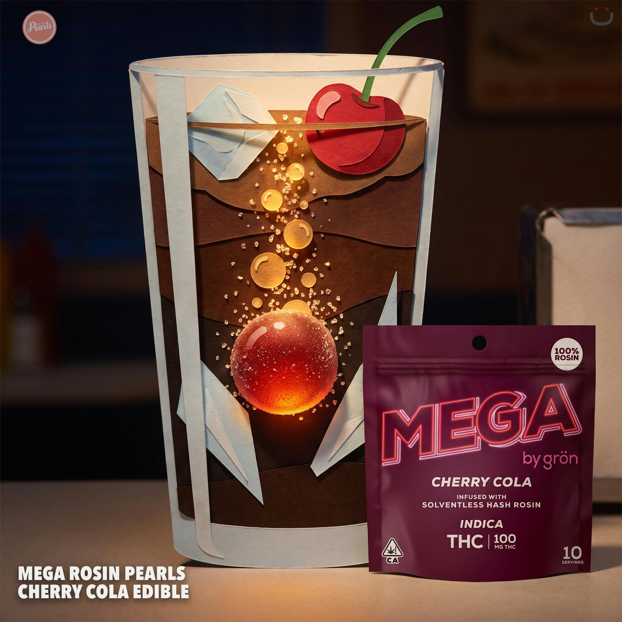 Mega Rosin Pearls Cherry Cola Edible