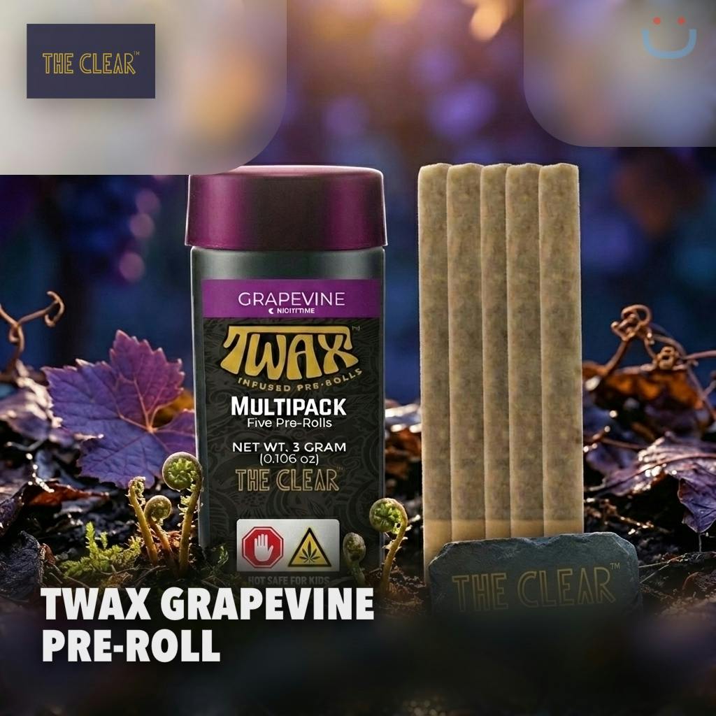 The Clear Twax Grapevine Infused Pre-roll 3G 5 Pack