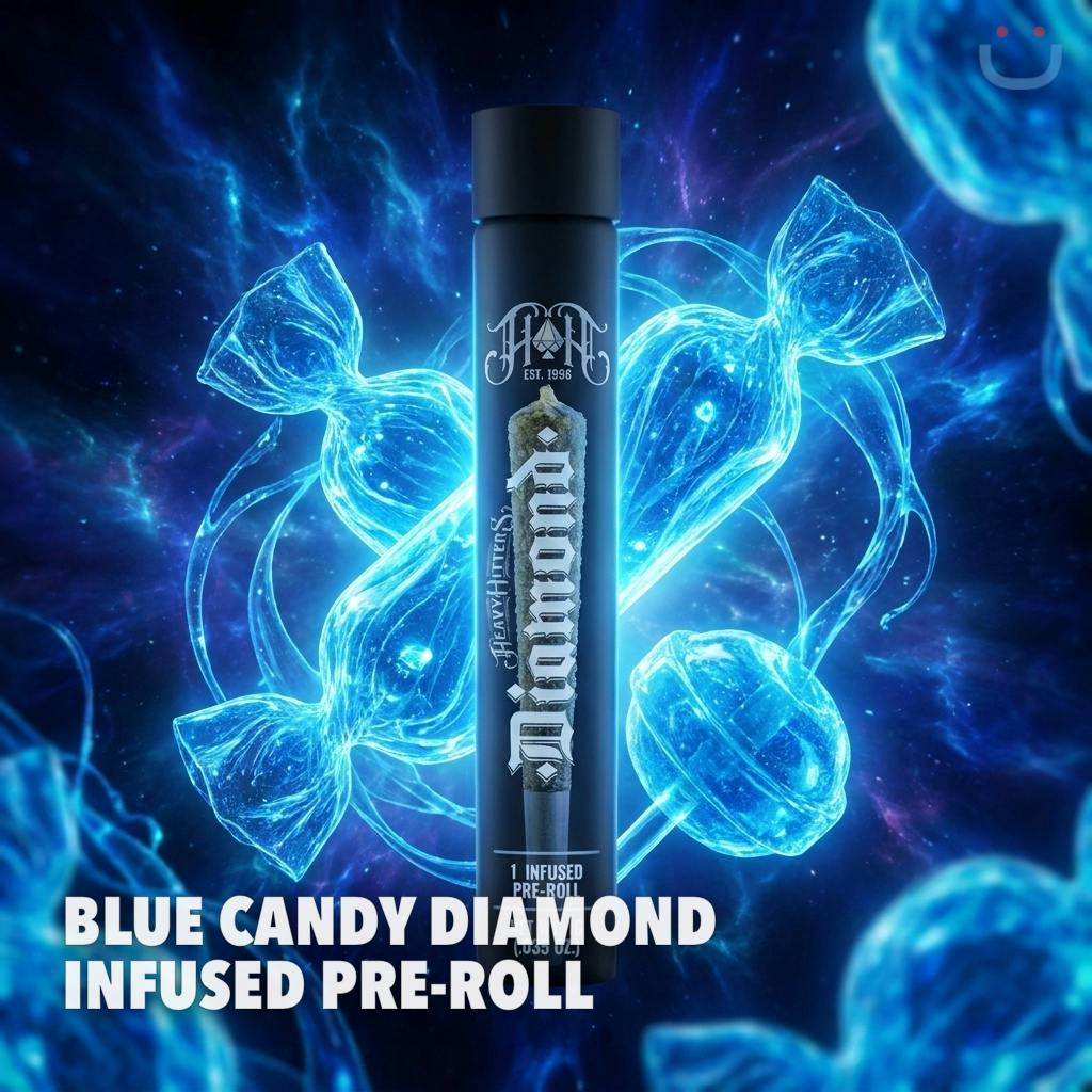 Heavy Hitters Blue Candy Diamond Infused Pre-Roll 1G