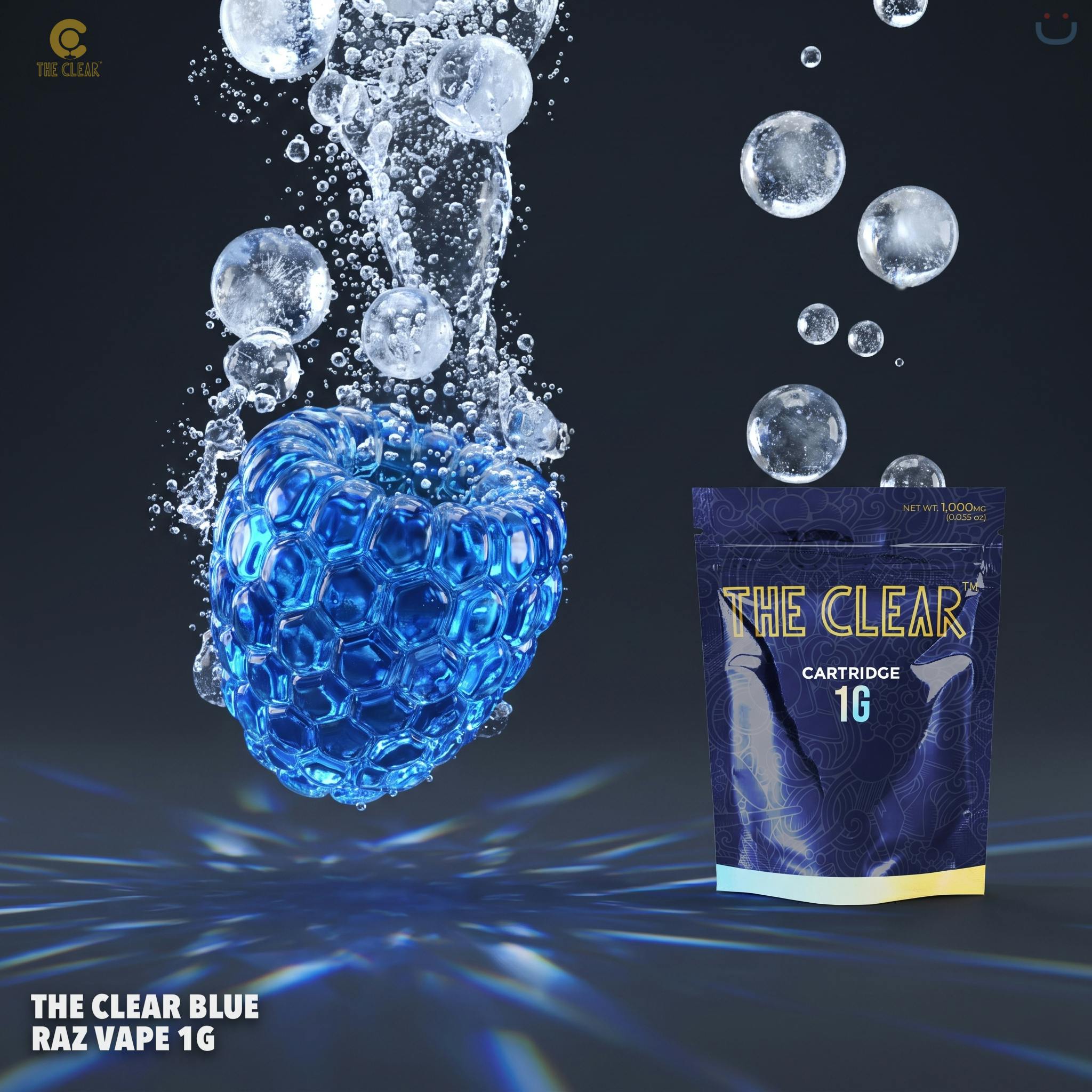 The Clear Blue Raz Vape 1G