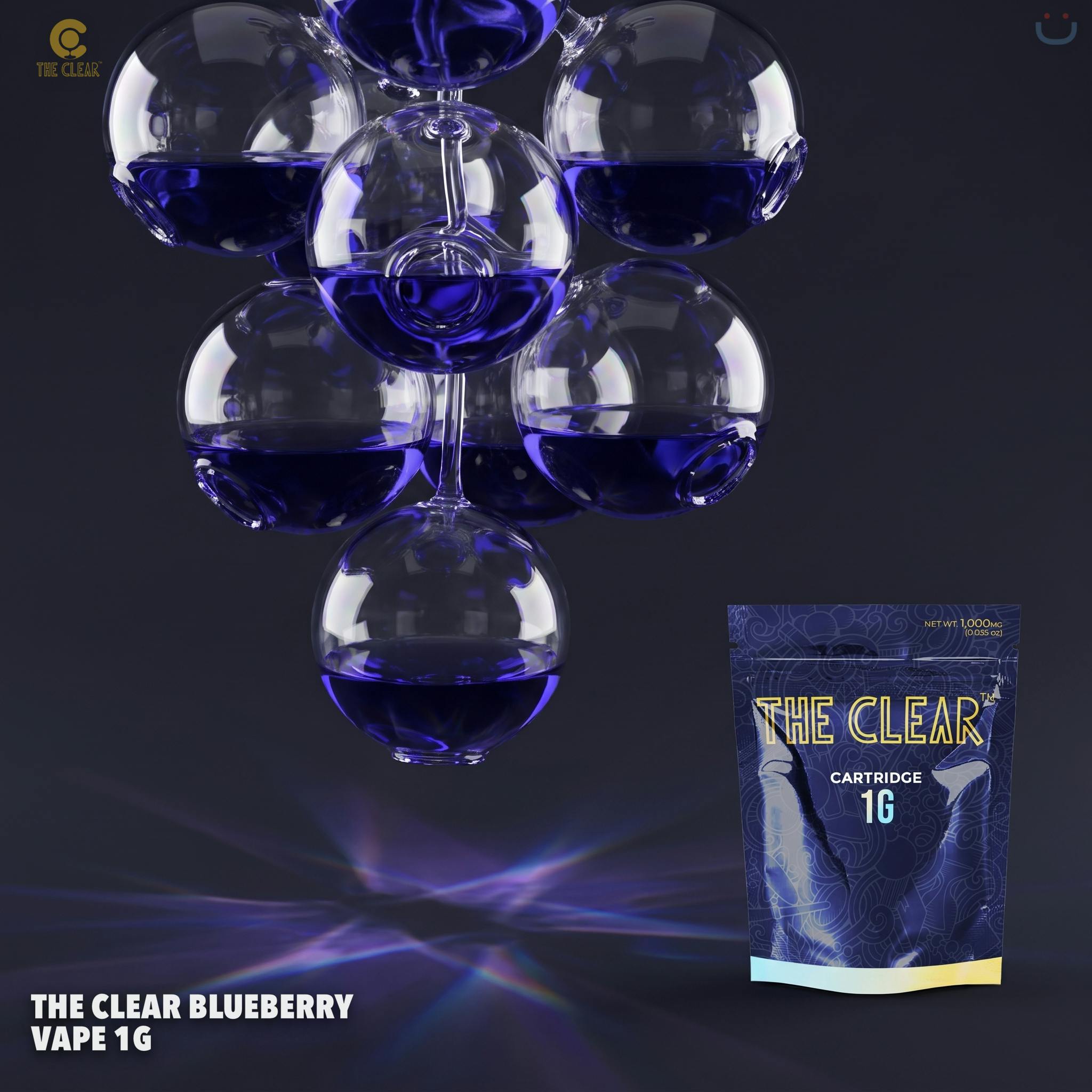 The Clear Blueberry Vape 1G