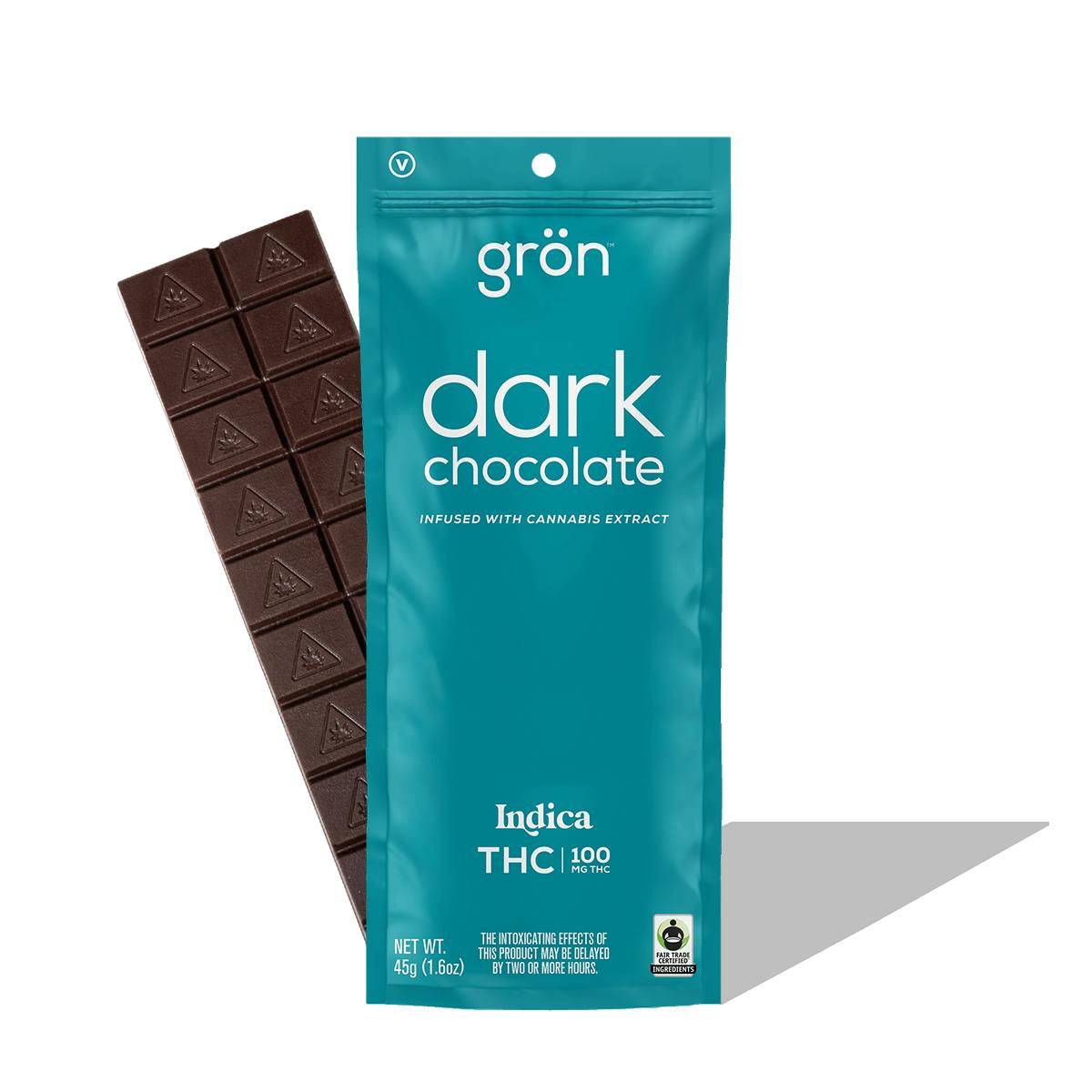 Gron Dark Chocolate Indica Chocolate Bar Edible