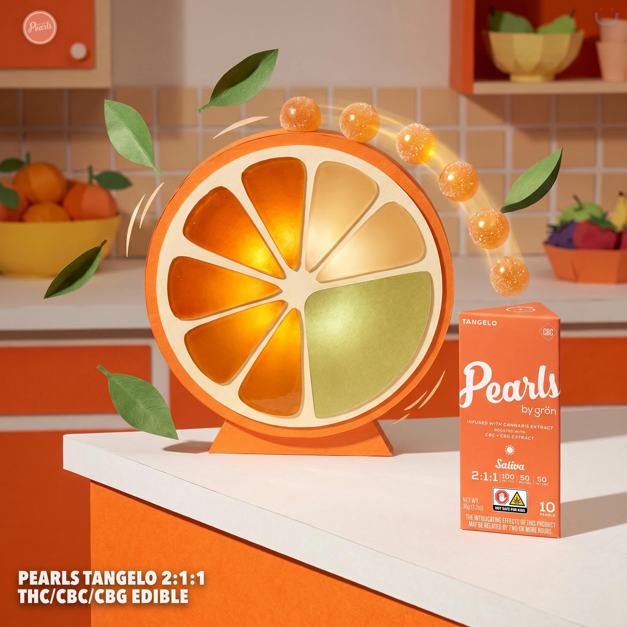 Pearls Tangelo 2:1:1 THC/CBC/CBG Edible