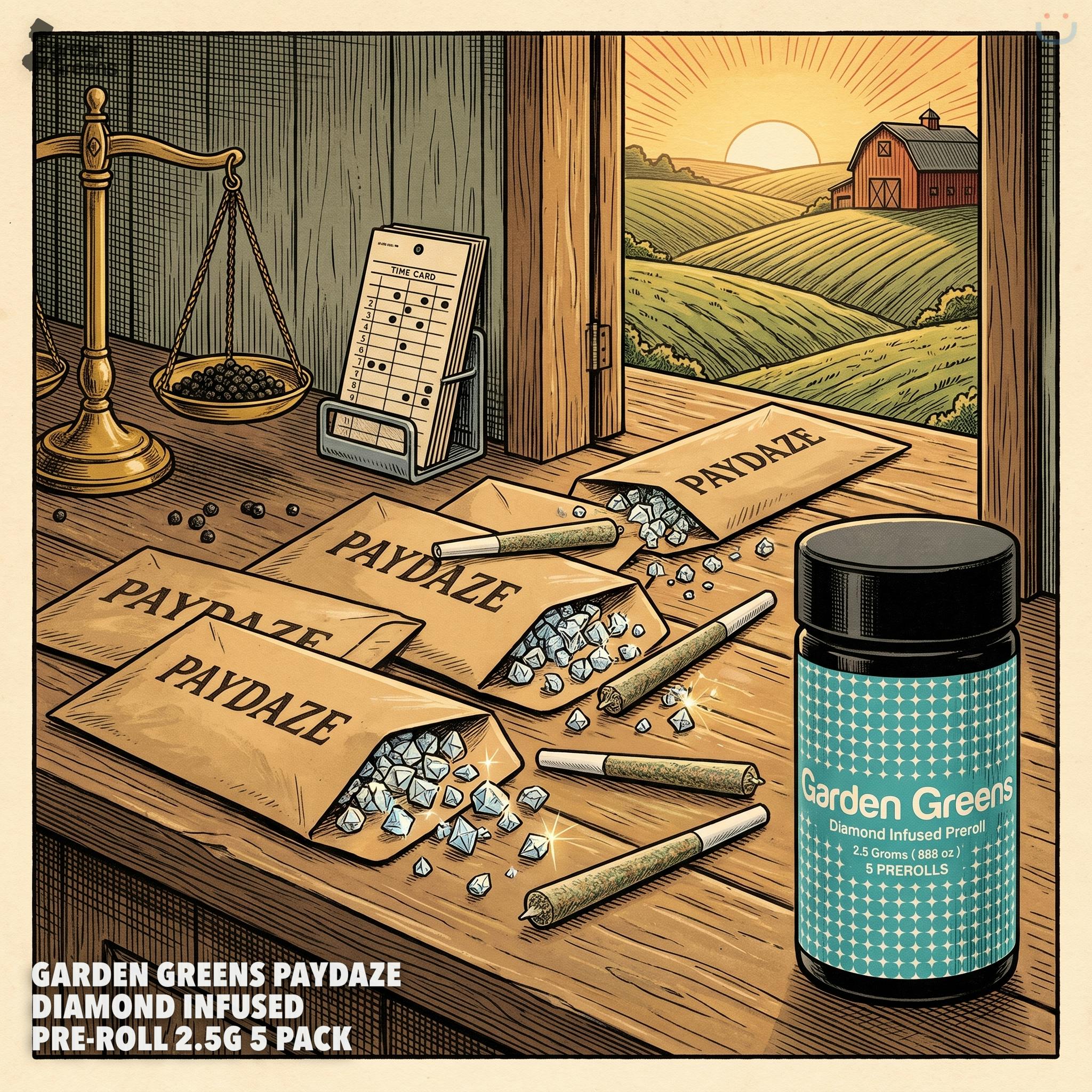 Garden Greens PayDaze Diamond Infused Pre-roll 2.5G 5 Pack