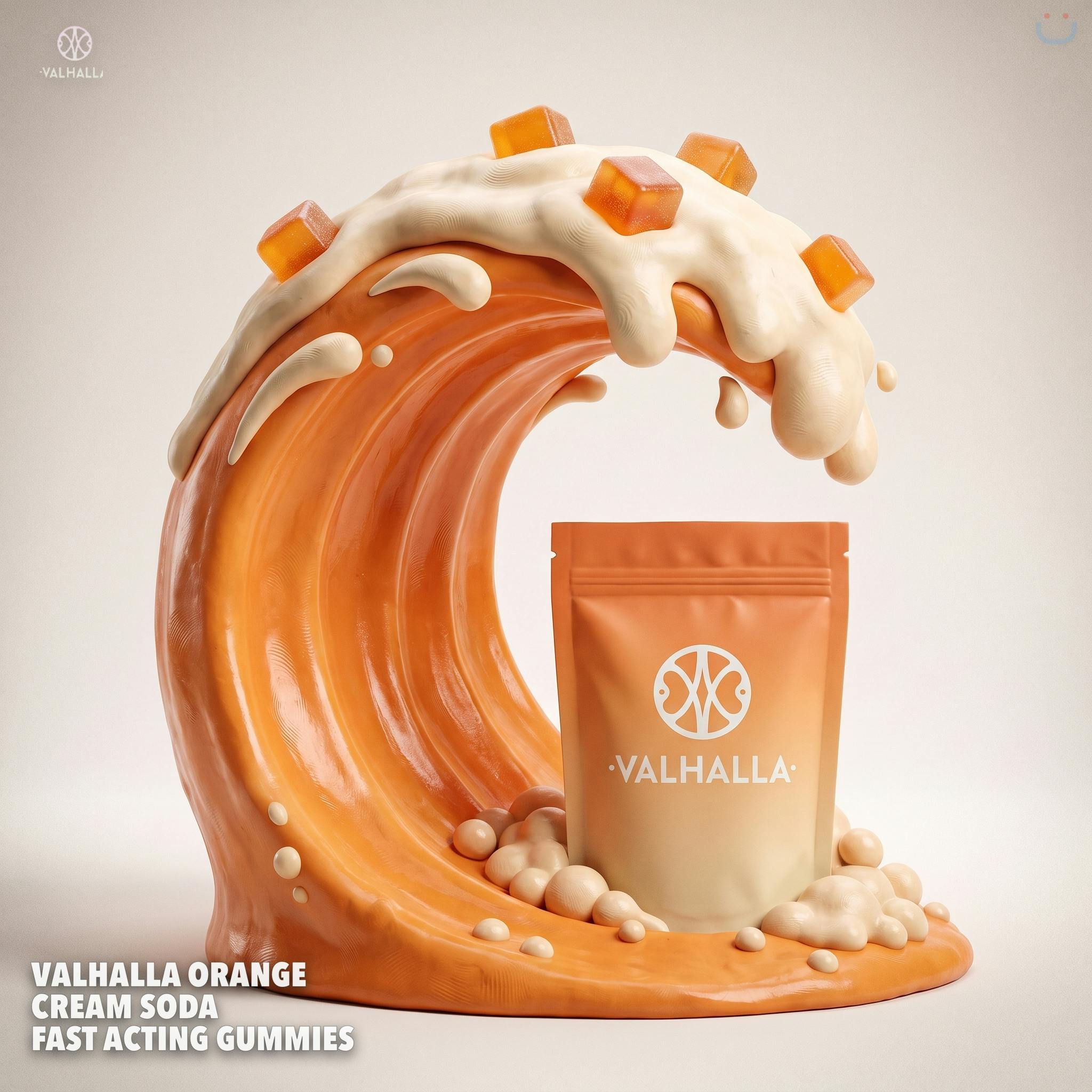 Valhalla Orange Cream Soda Fast Acting Gummies