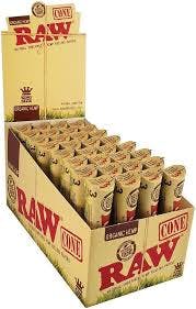 Raw Organic Hemp Pre-Rolled Cones King Size 3pk