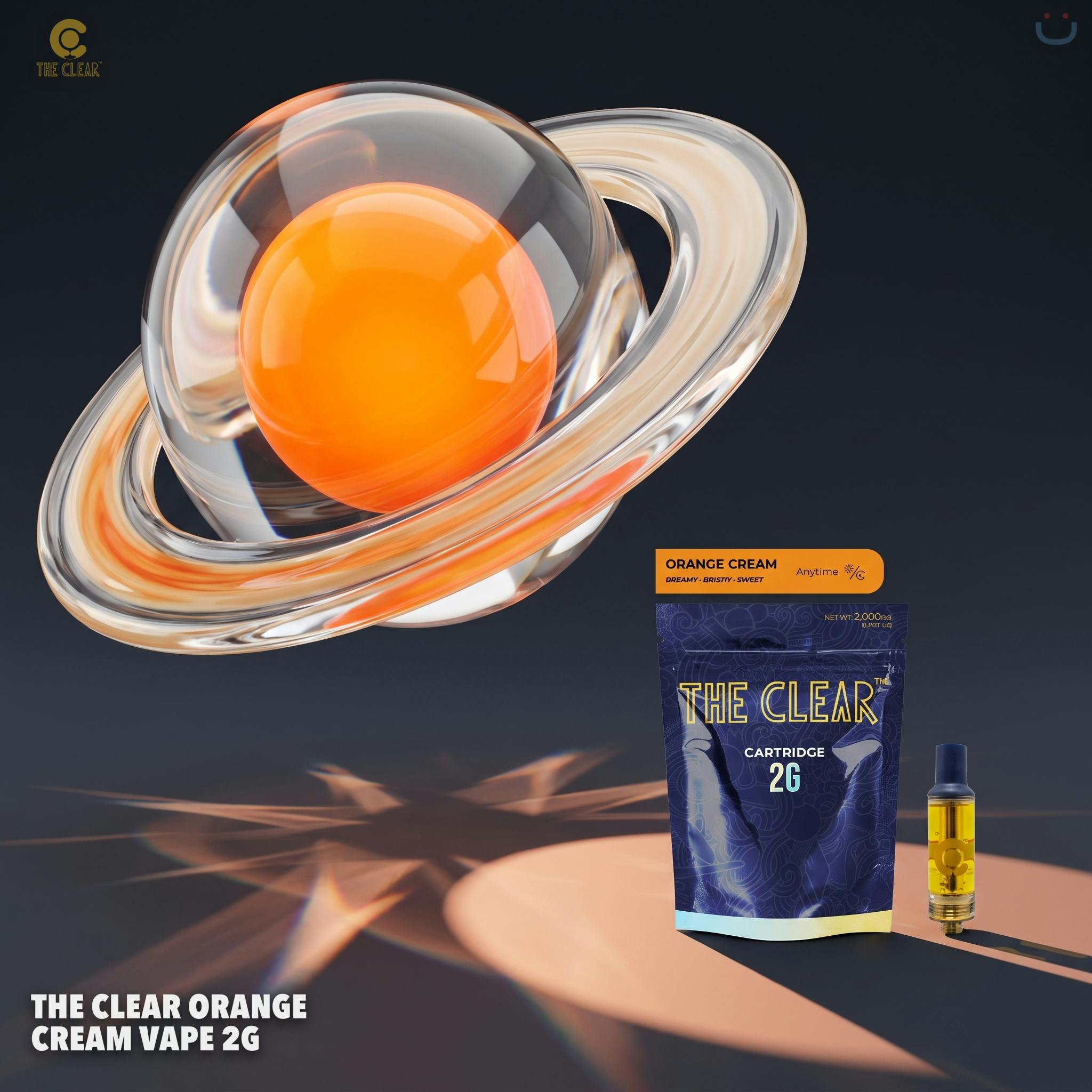 The Clear Orange Cream Vape 2G