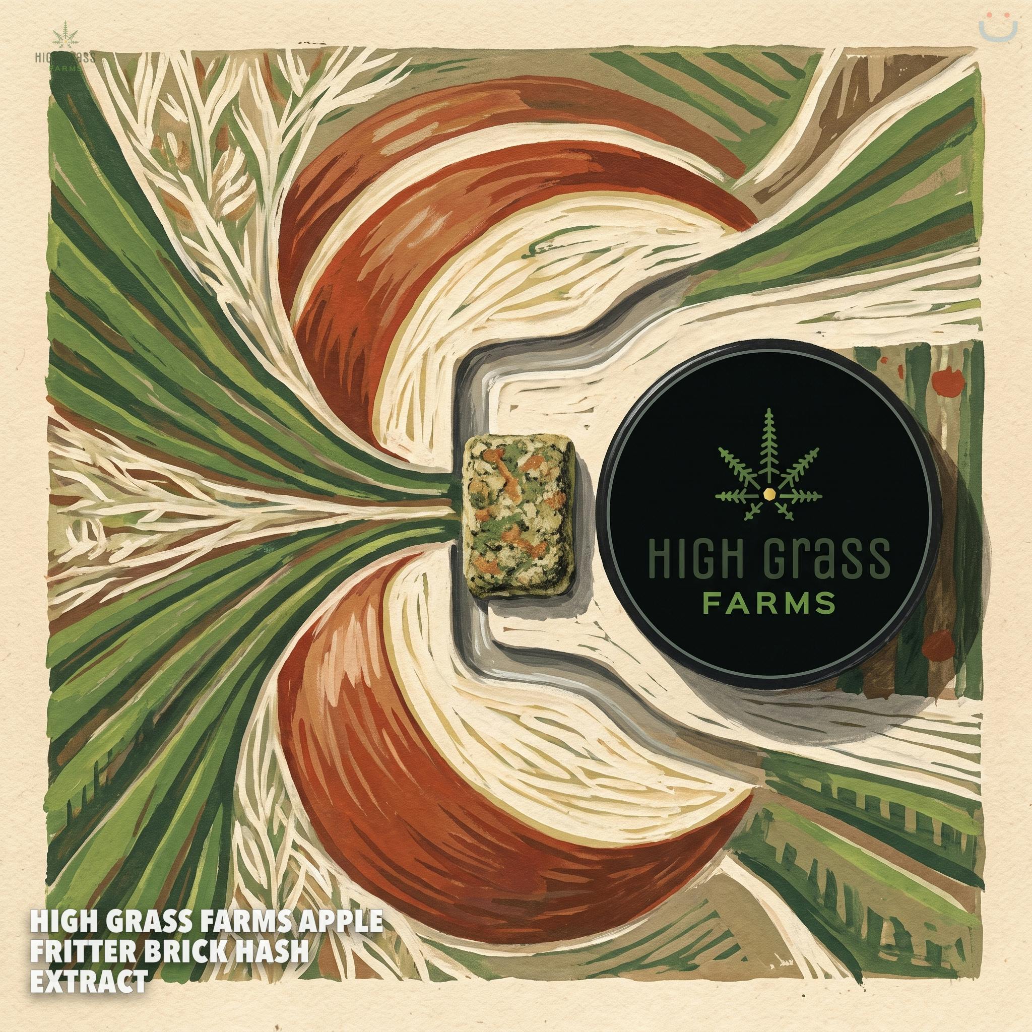 High Grass Farms Apple Fritter Brick Hash Extract