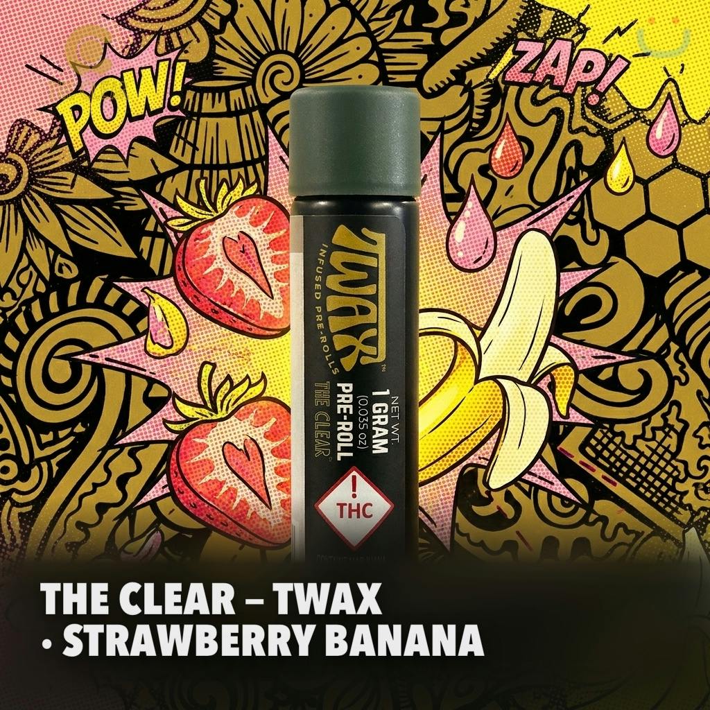 The Clear Twax Strawberry Banana Infused Pre-roll 1G