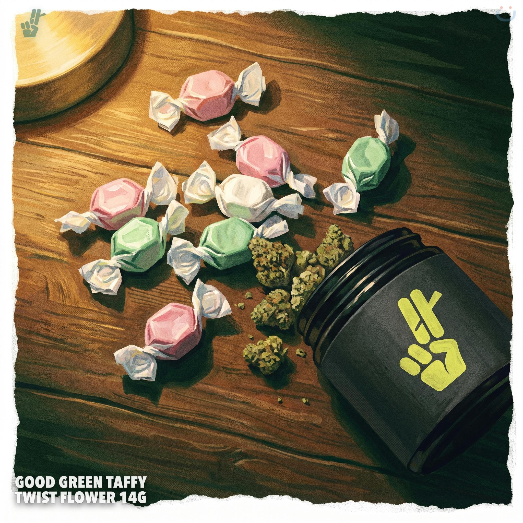 Good Green Taffy Twist Flower 14G