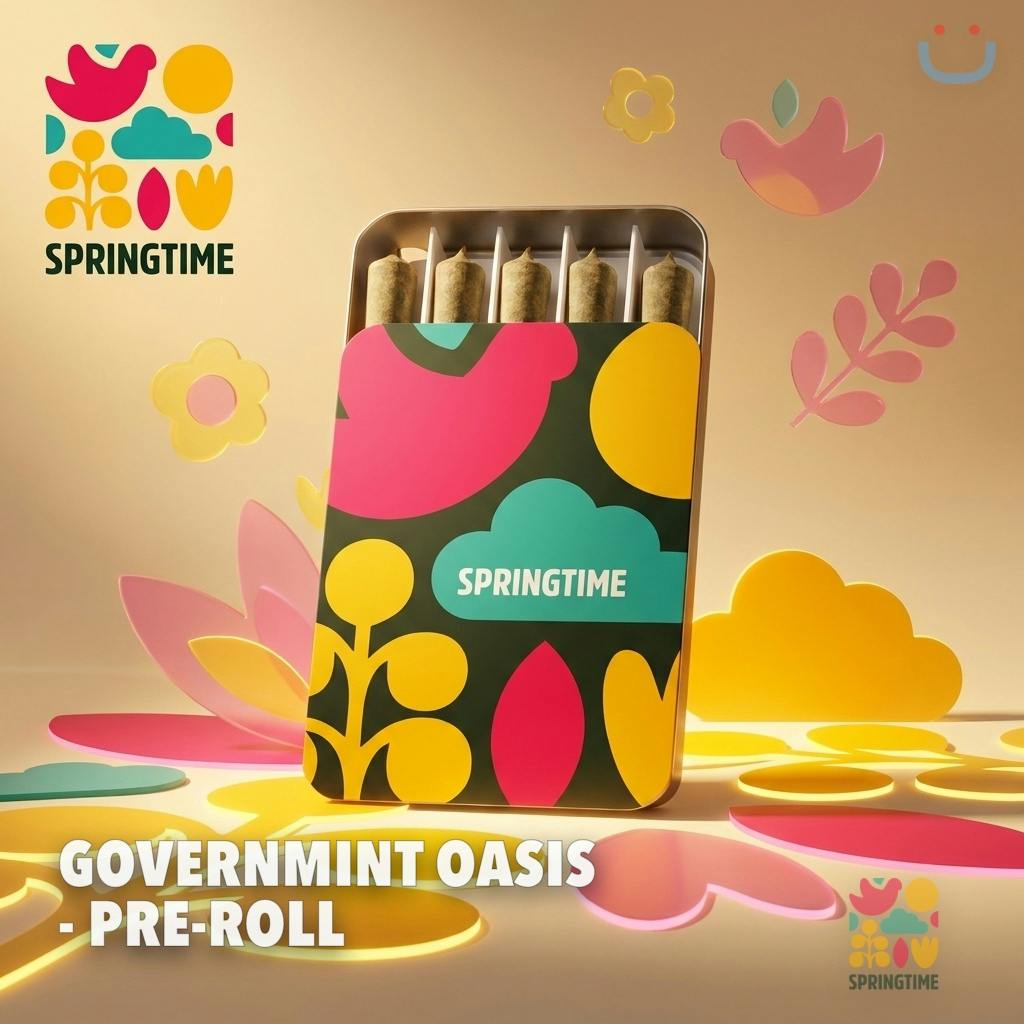 SPRINGTIME GOVERNMINT OASIS PRE-ROLL 0.5G - 2.5 G - 5 PACK