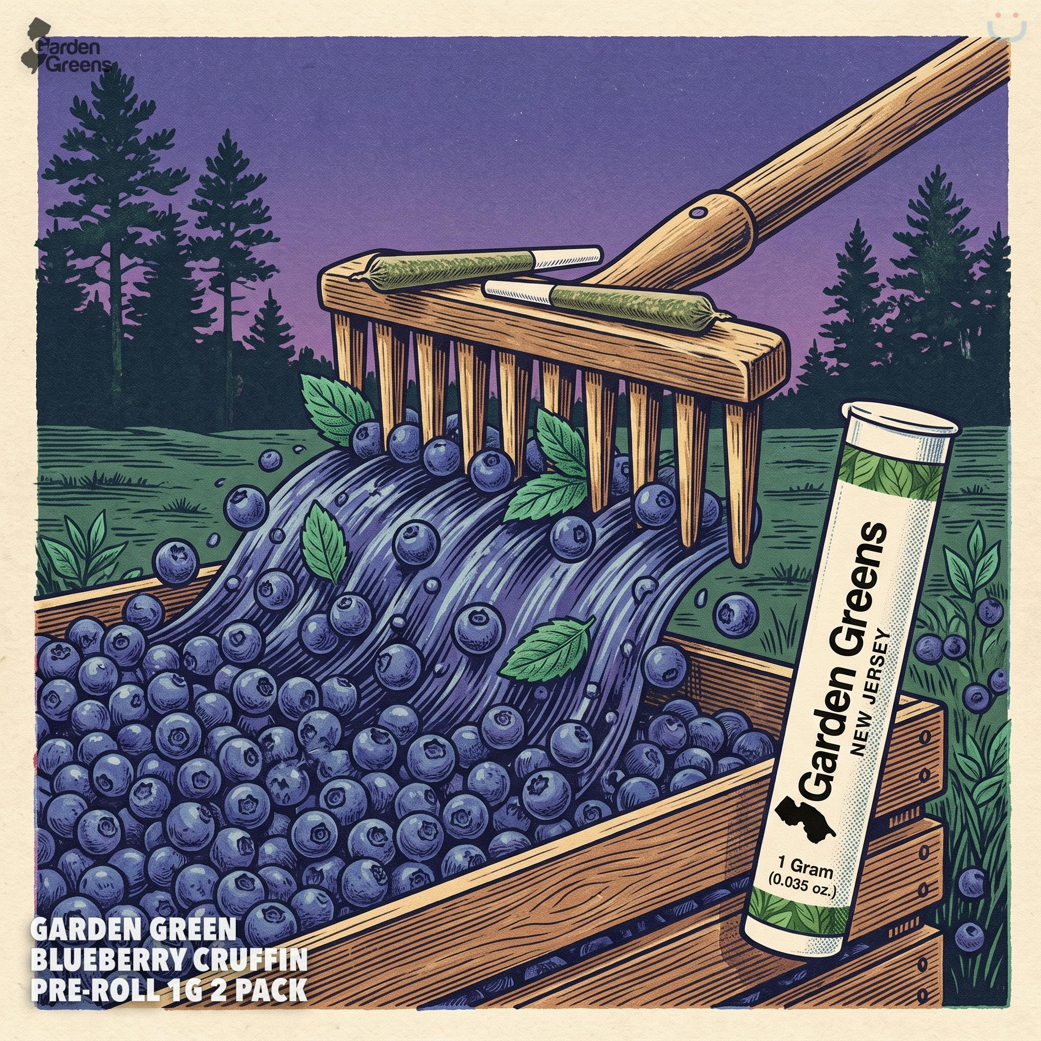 Garden Green Blueberry Cruffin Pre-roll 1G 2 Pack