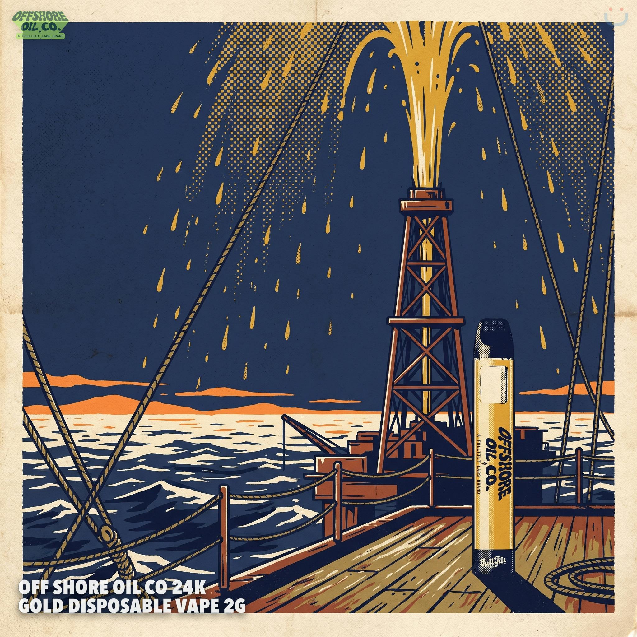 Off Shore OIl Co 24K Gold Disposable Vape 2G