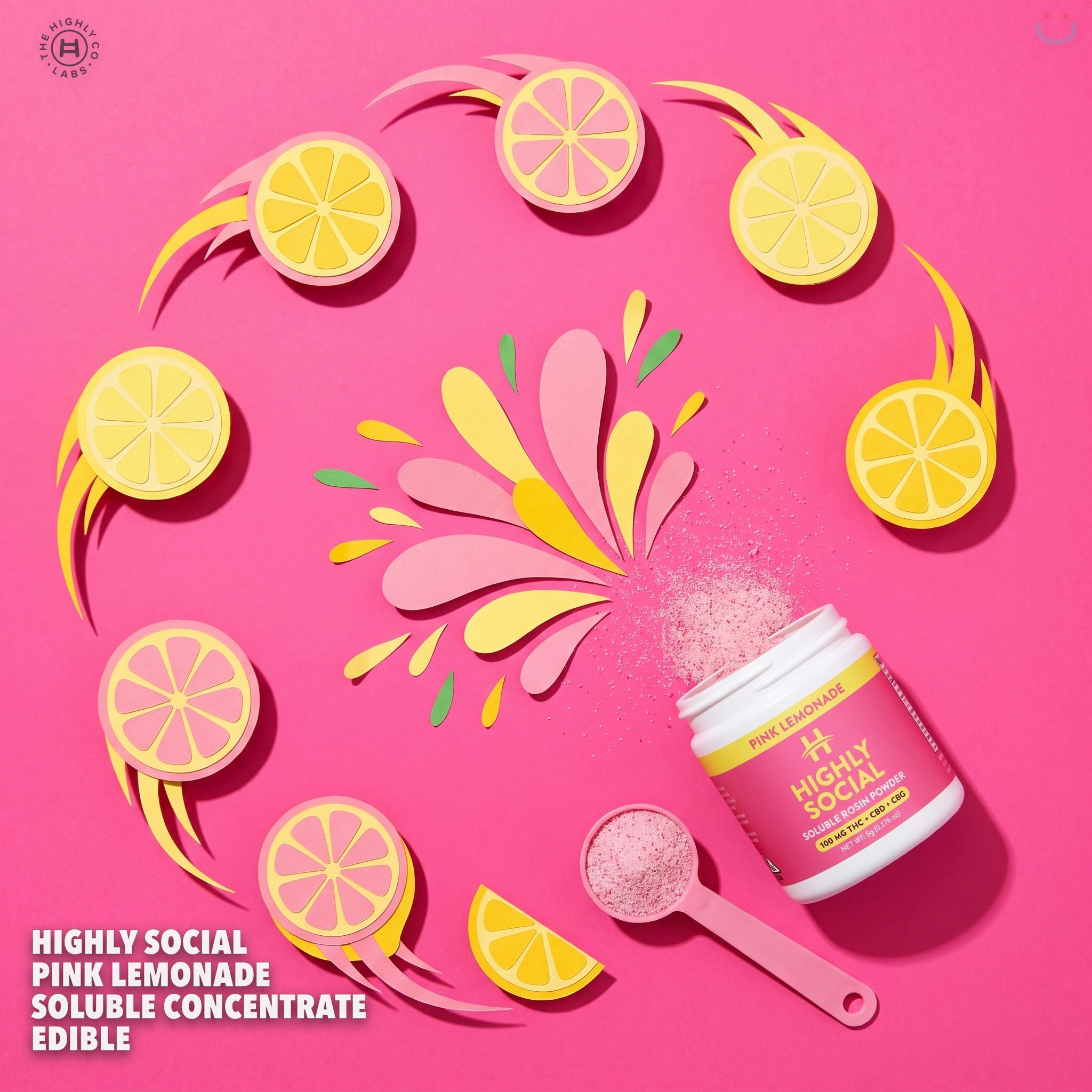 Highly Social Pink Lemonade Soluble Concentrate Edible