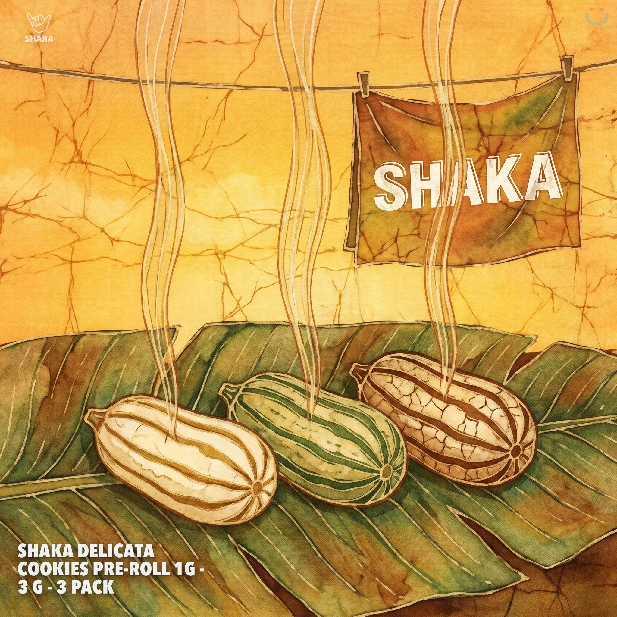 SHAKA DELICATA COOKIES PRE-ROLL 1G - 3 G - 3 PACK