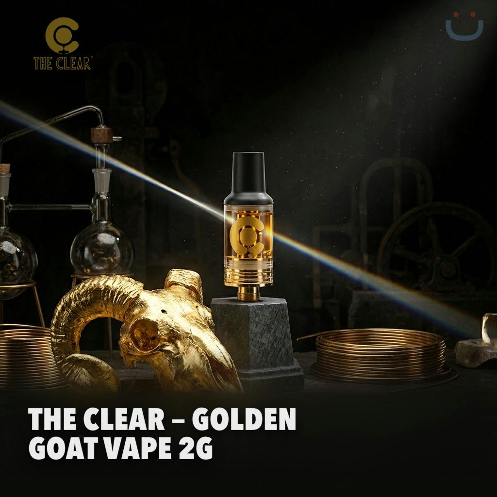 The Clear Golden Goat Vape 1G