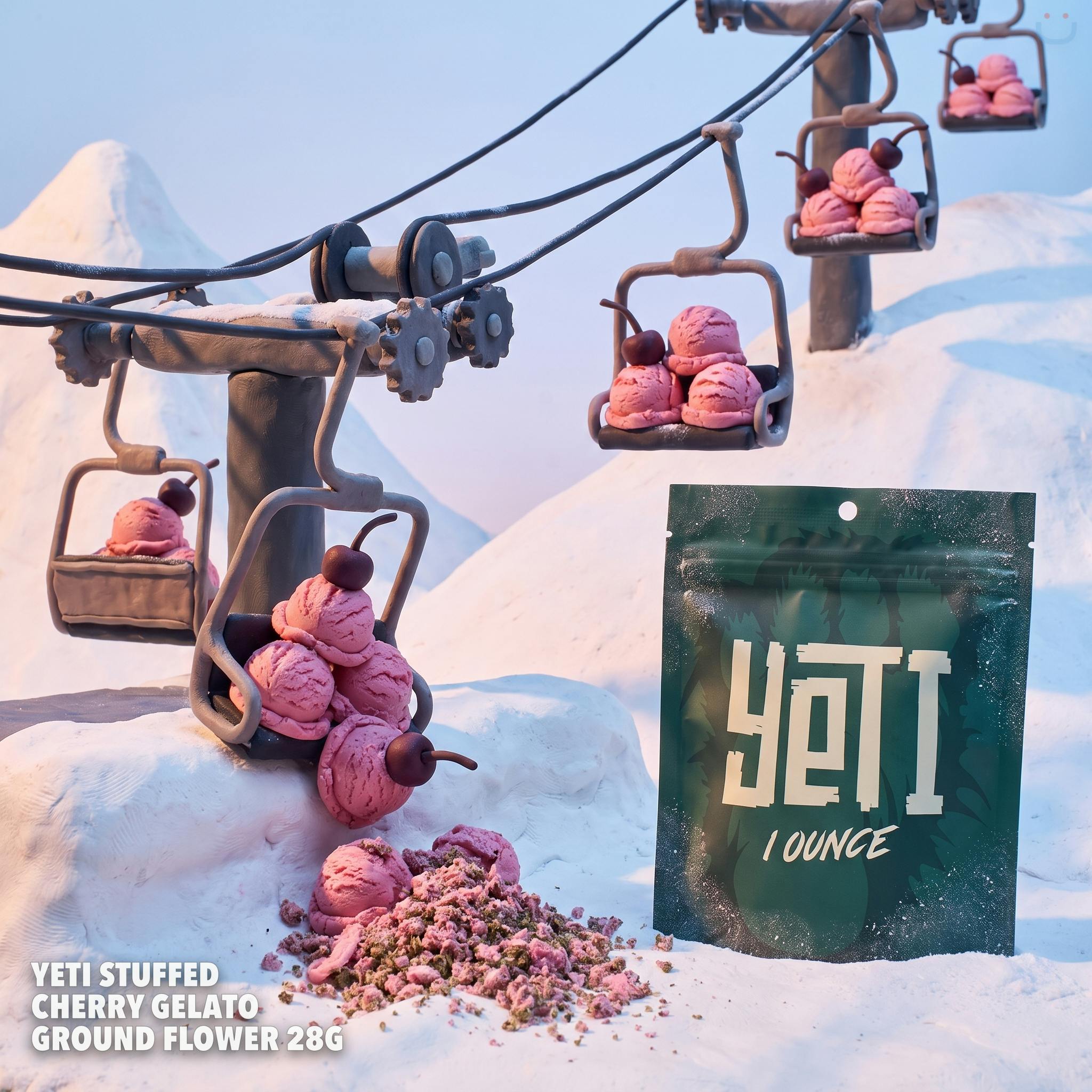 Yeti Stuffed Cherry Gelato Ground Flower 28G