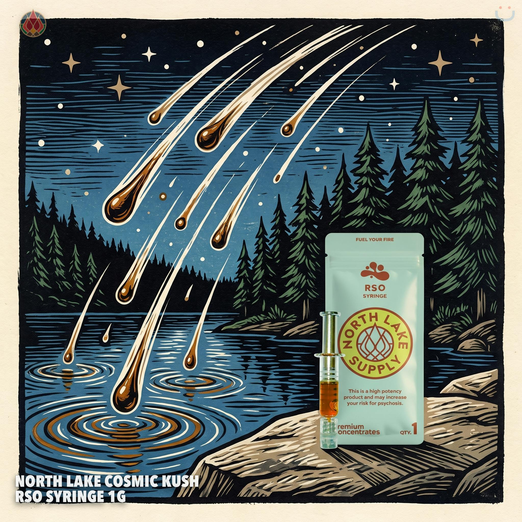 North Lake Cosmic Kush RSO Syringe 1G