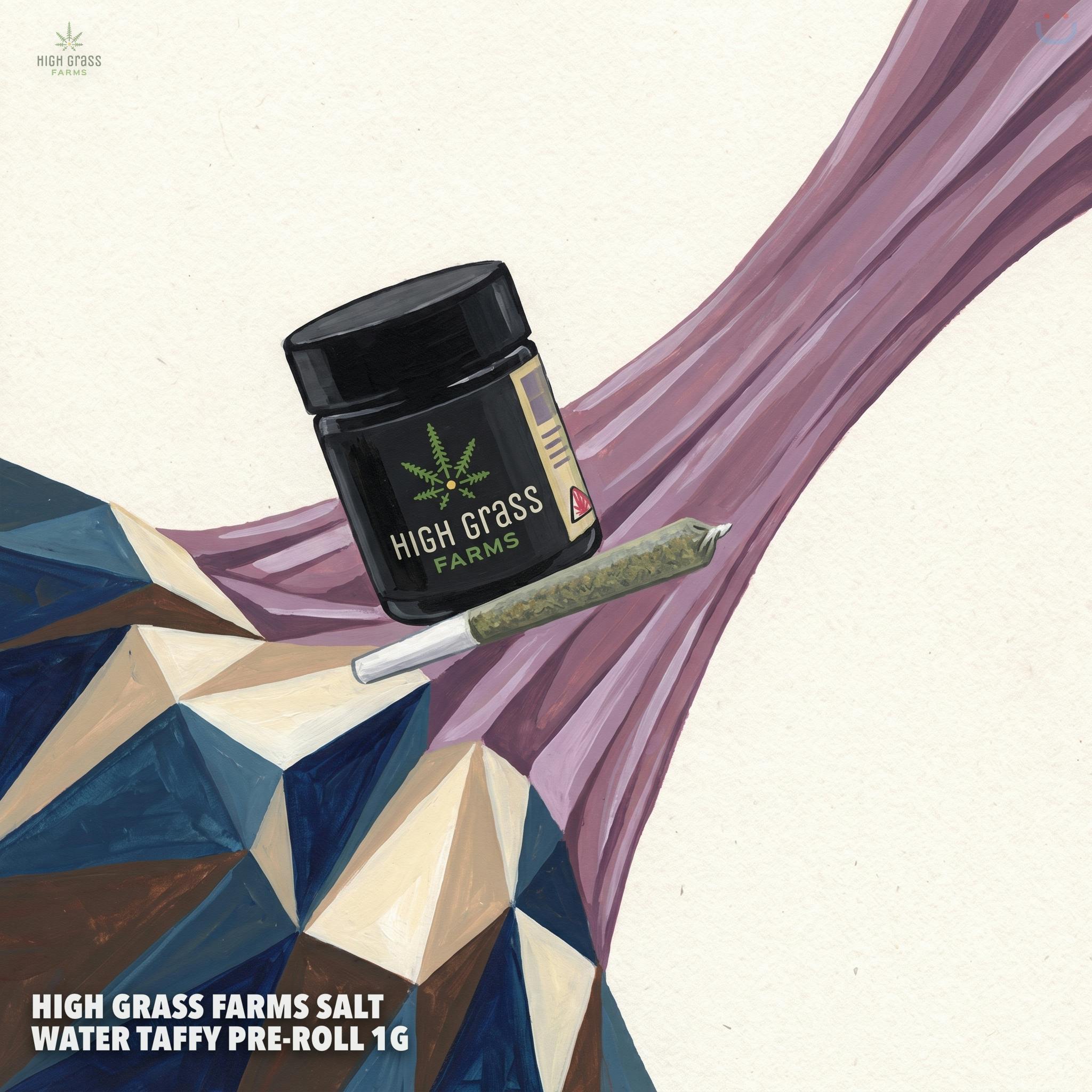 High Grass Farms Salt Water Taffy Pre-roll 1G