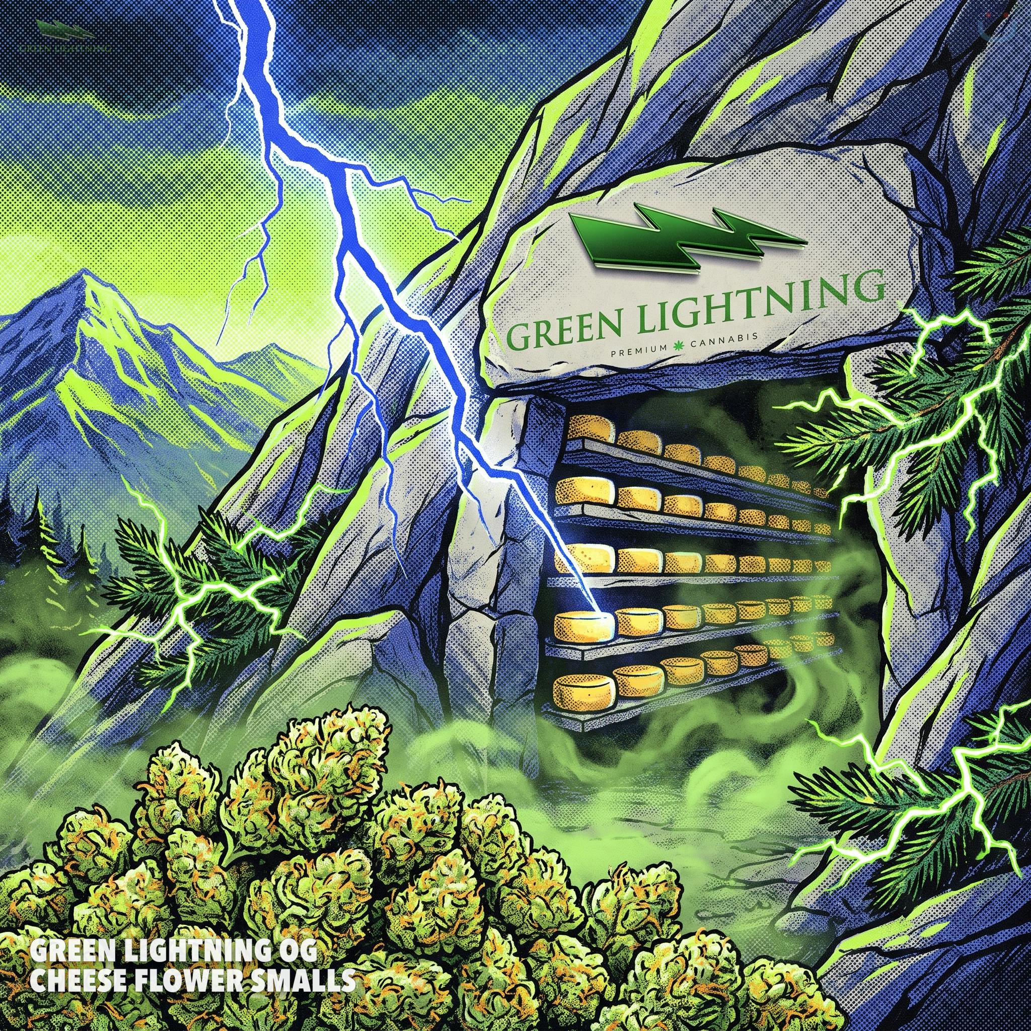 Green Lightning OG Cheese Flower Smalls