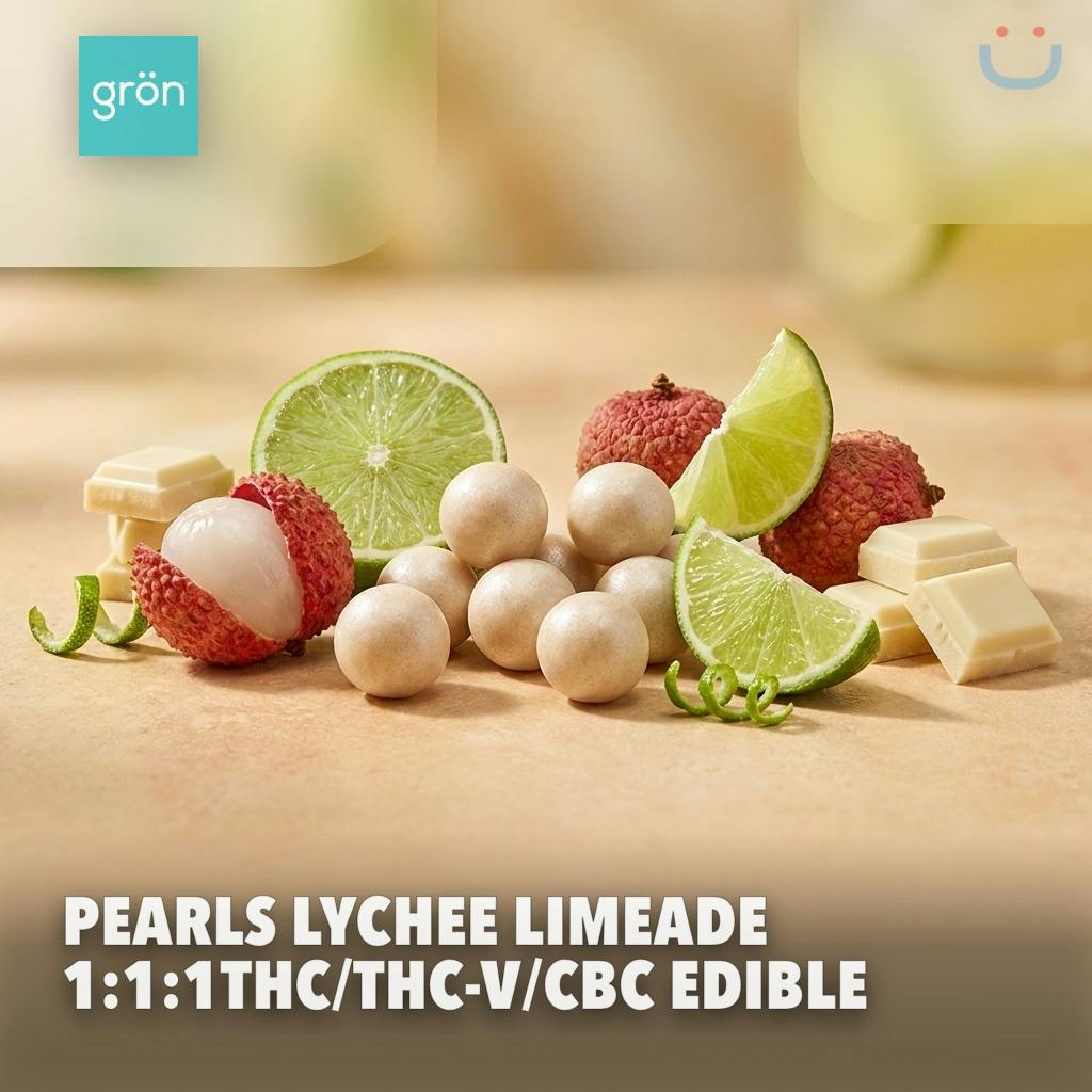 Pearls Lychee Limeade 1:1:1THC/THC-V/CBC Edible