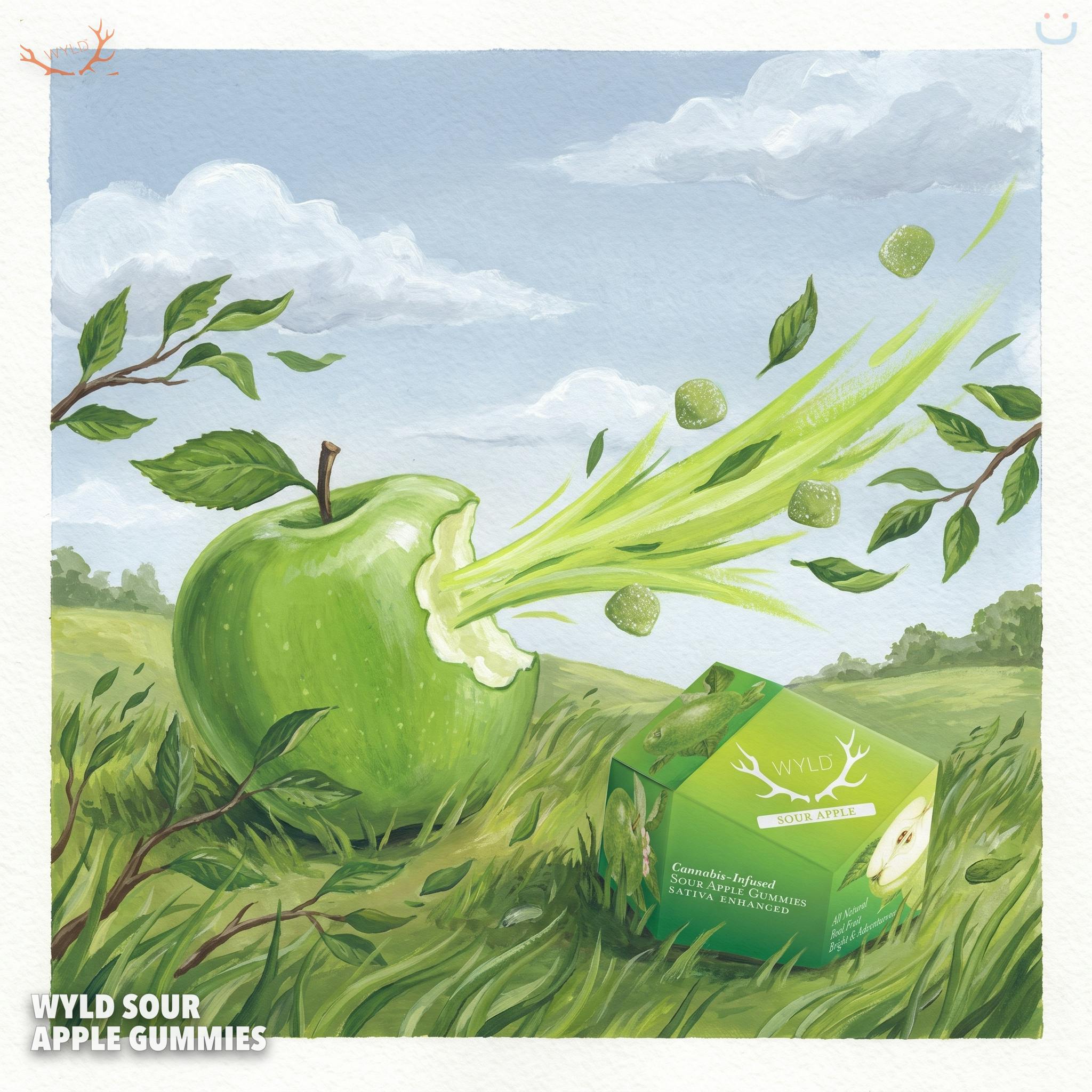 WYLD Sour Apple Gummies