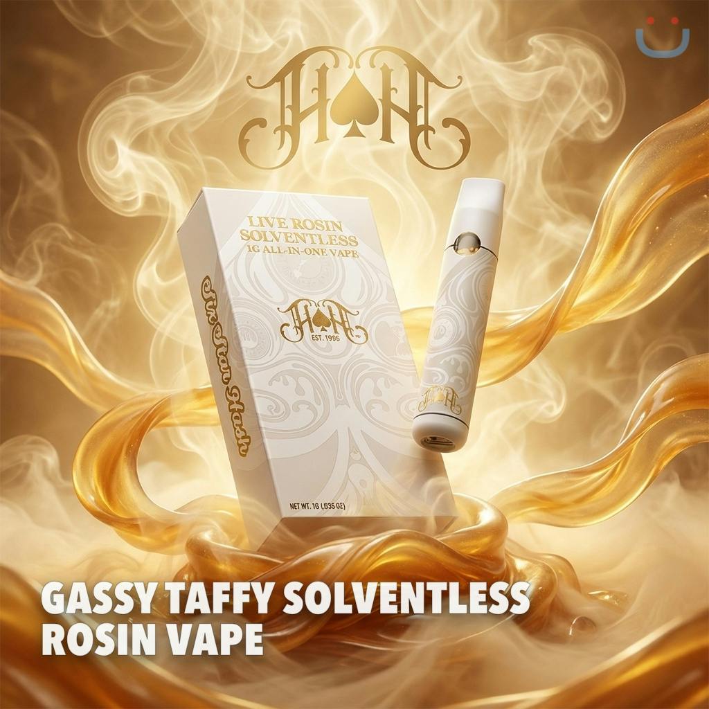 Heavy Hitters Gassy Taffy Solventless Rosin All In One Vape 1G