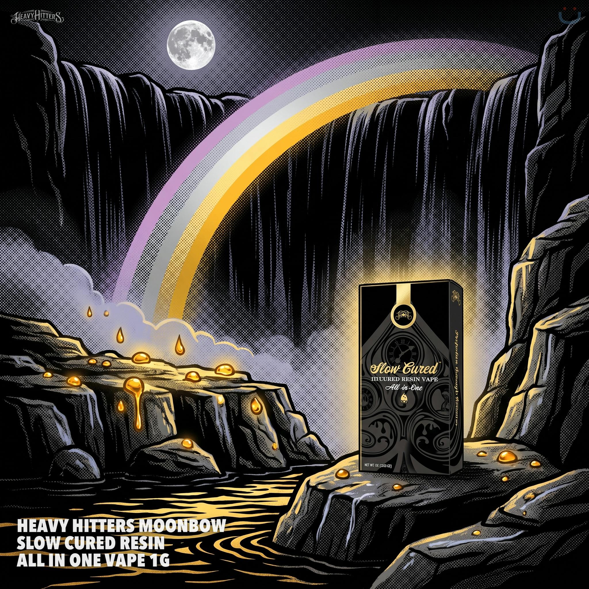 Heavy Hitters Moonbow Slow Cured Resin All In One Vape 1G