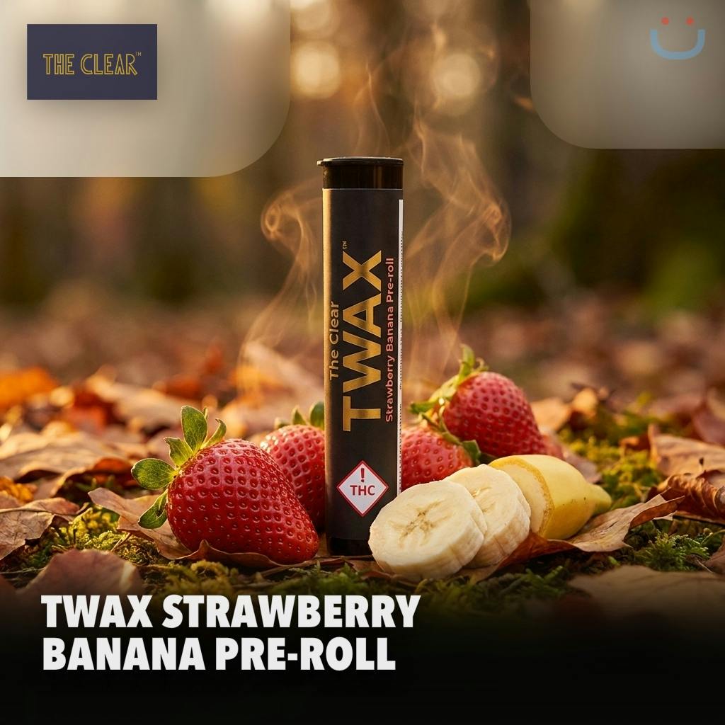 The Clear Twax Strawberry Banana Infused Pre-roll 1G