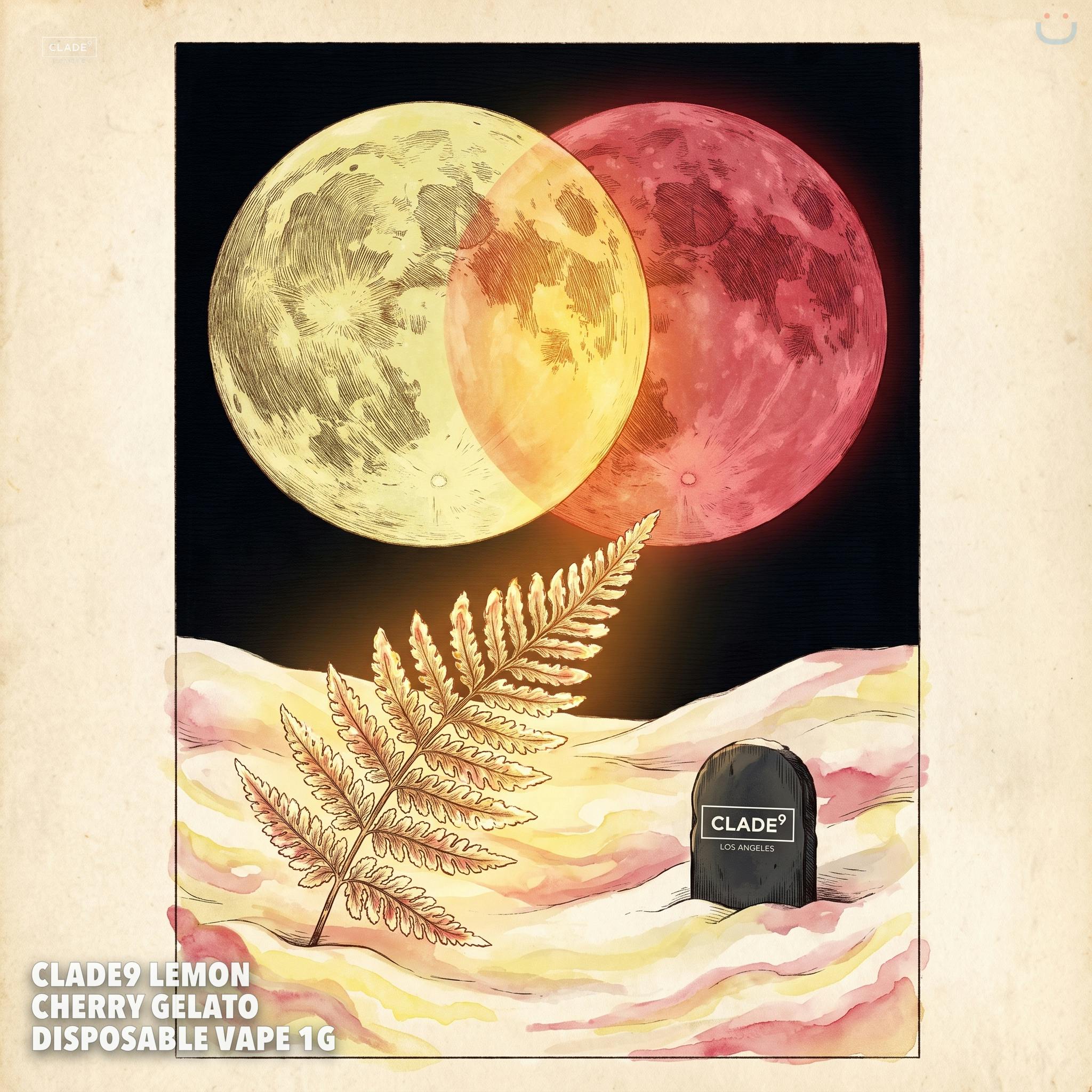 Clade9 Lemon Cherry Gelato Disposable Vape 1G