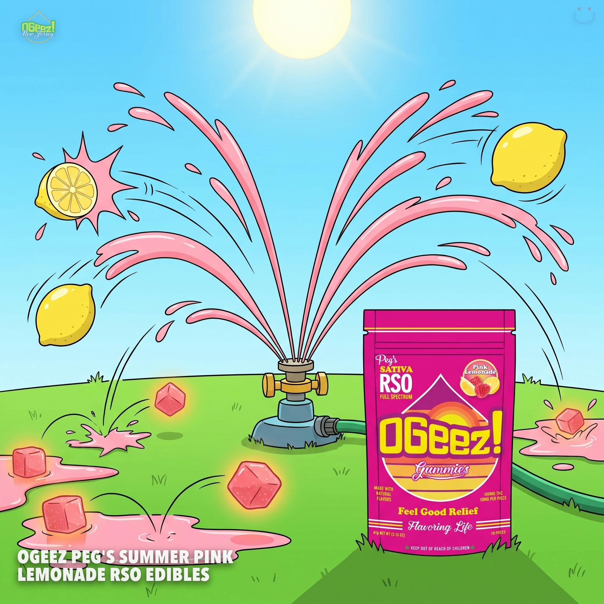 OGeez Peg'S Summer Pink Lemonade RSO Edibles