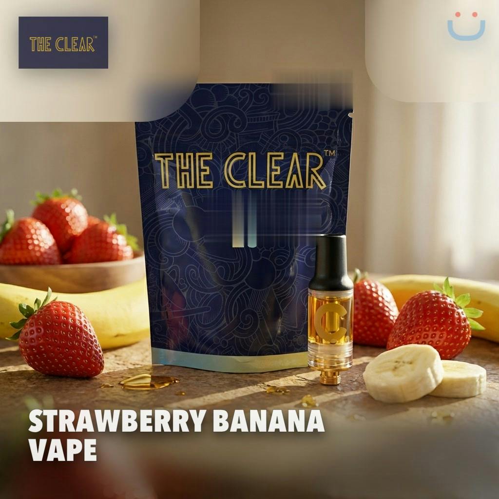 The Clear Strawberry Banana Vape 1G