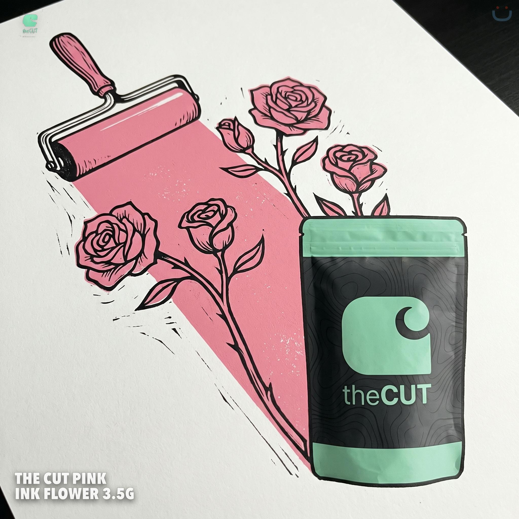 The Cut Pink Ink Flower 3.5G